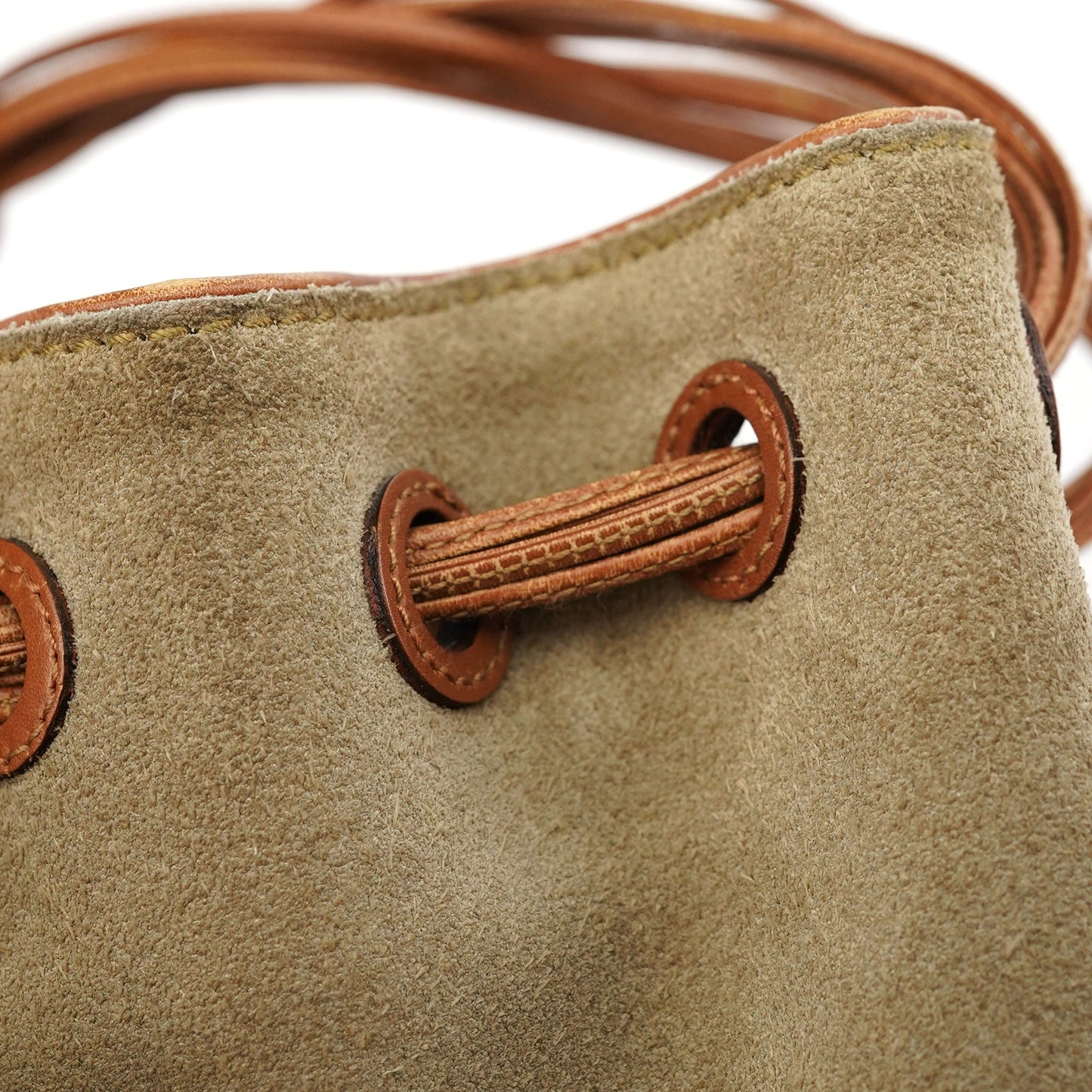 2003 Khaki Suede Sling Shoulder Bag