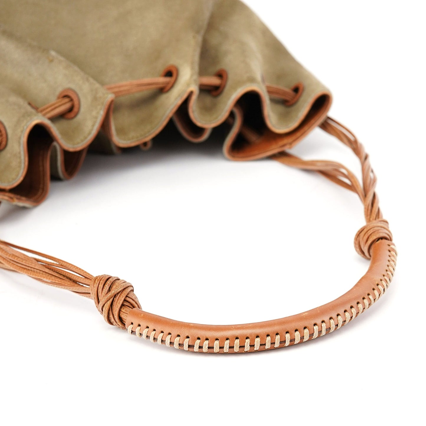 2003 Khaki Suede Sling Shoulder Bag