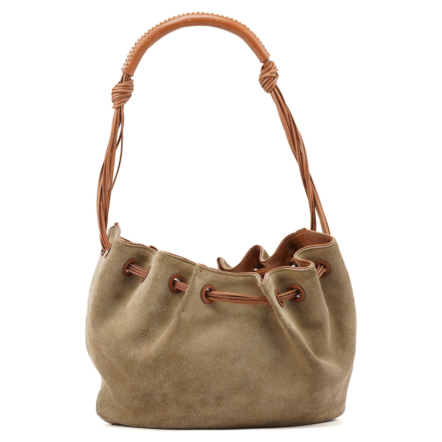2003 Khaki Suede Sling Shoulder Bag