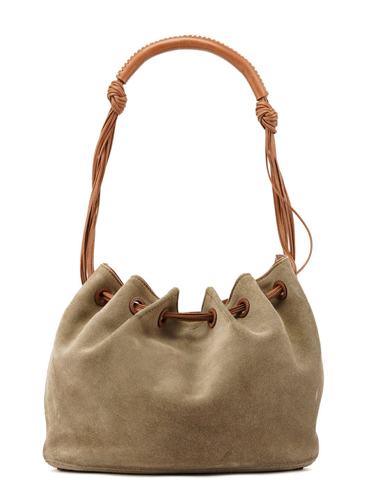 2003 Khaki Suede Sling Shoulder Bag
