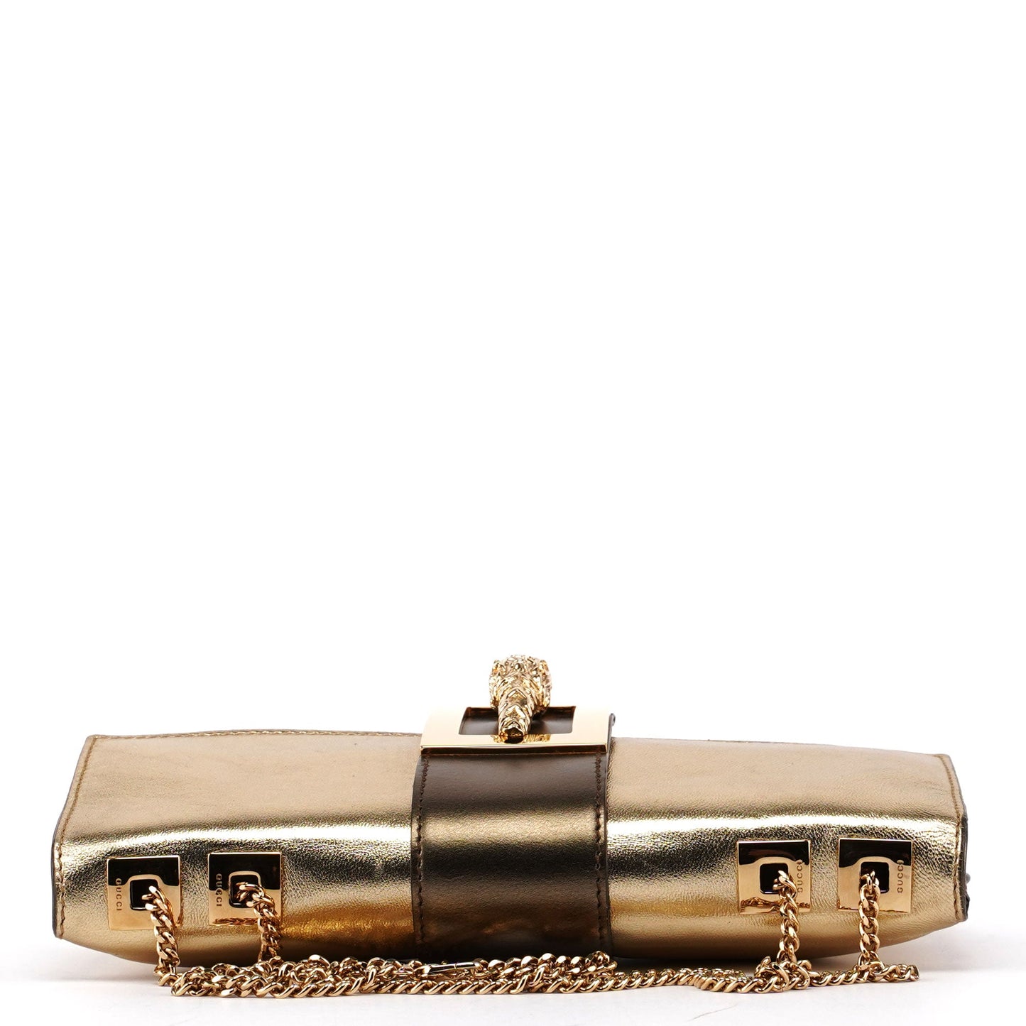 2004 Golden Calfskin Tiger Shoulder Bag