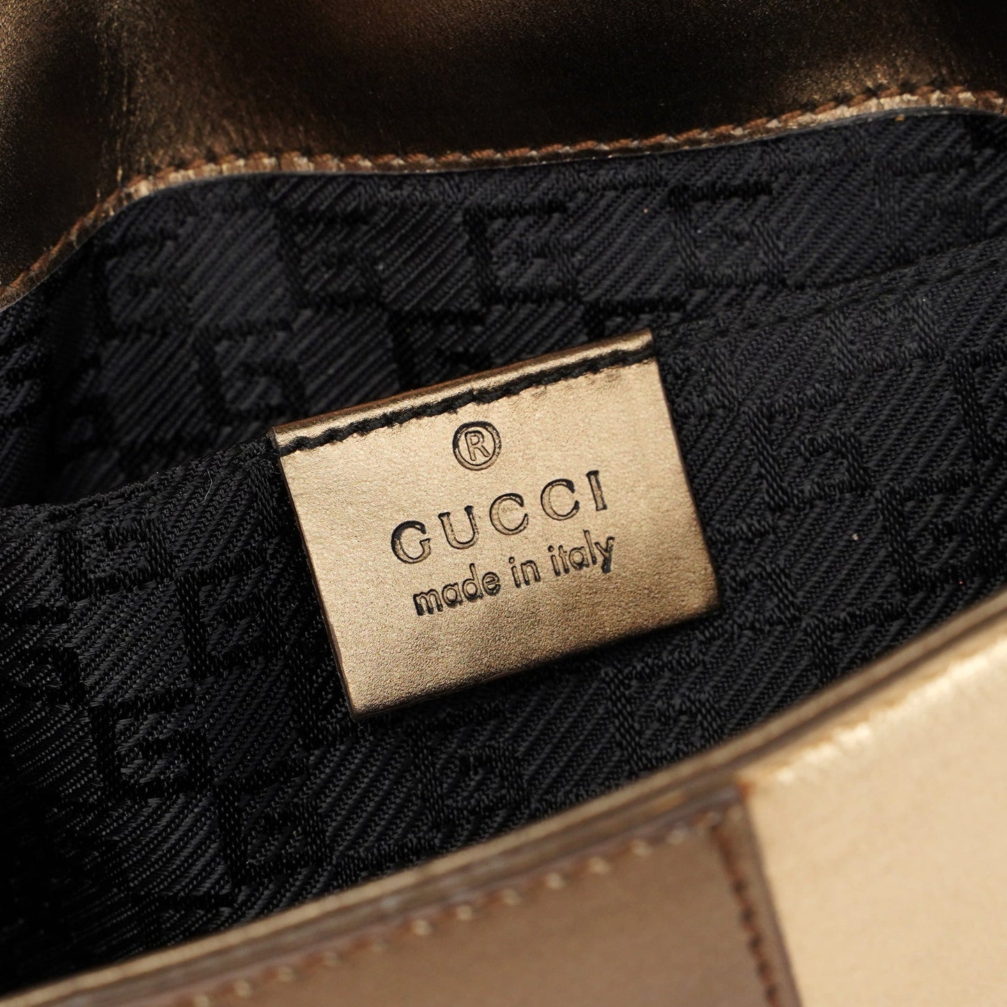 2004 Golden Calfskin Tiger Shoulder Bag