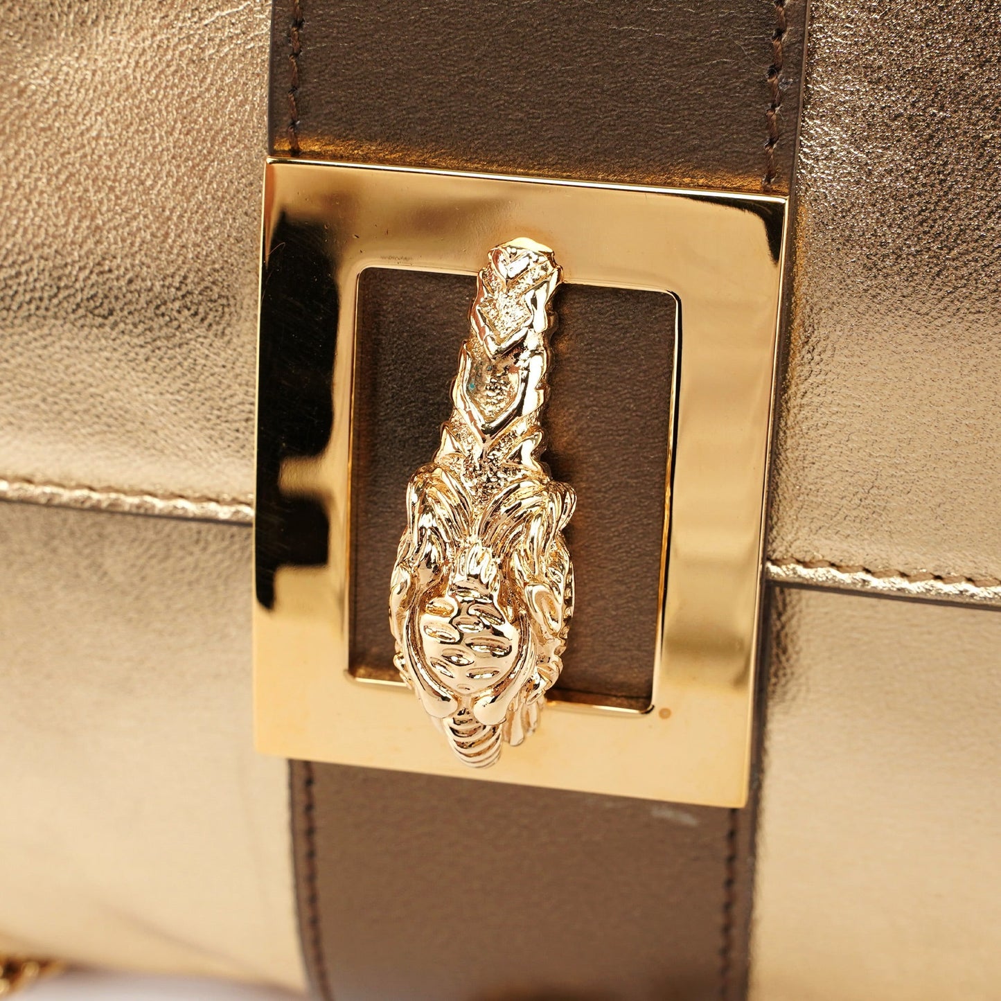 2004 Golden Calfskin Tiger Shoulder Bag