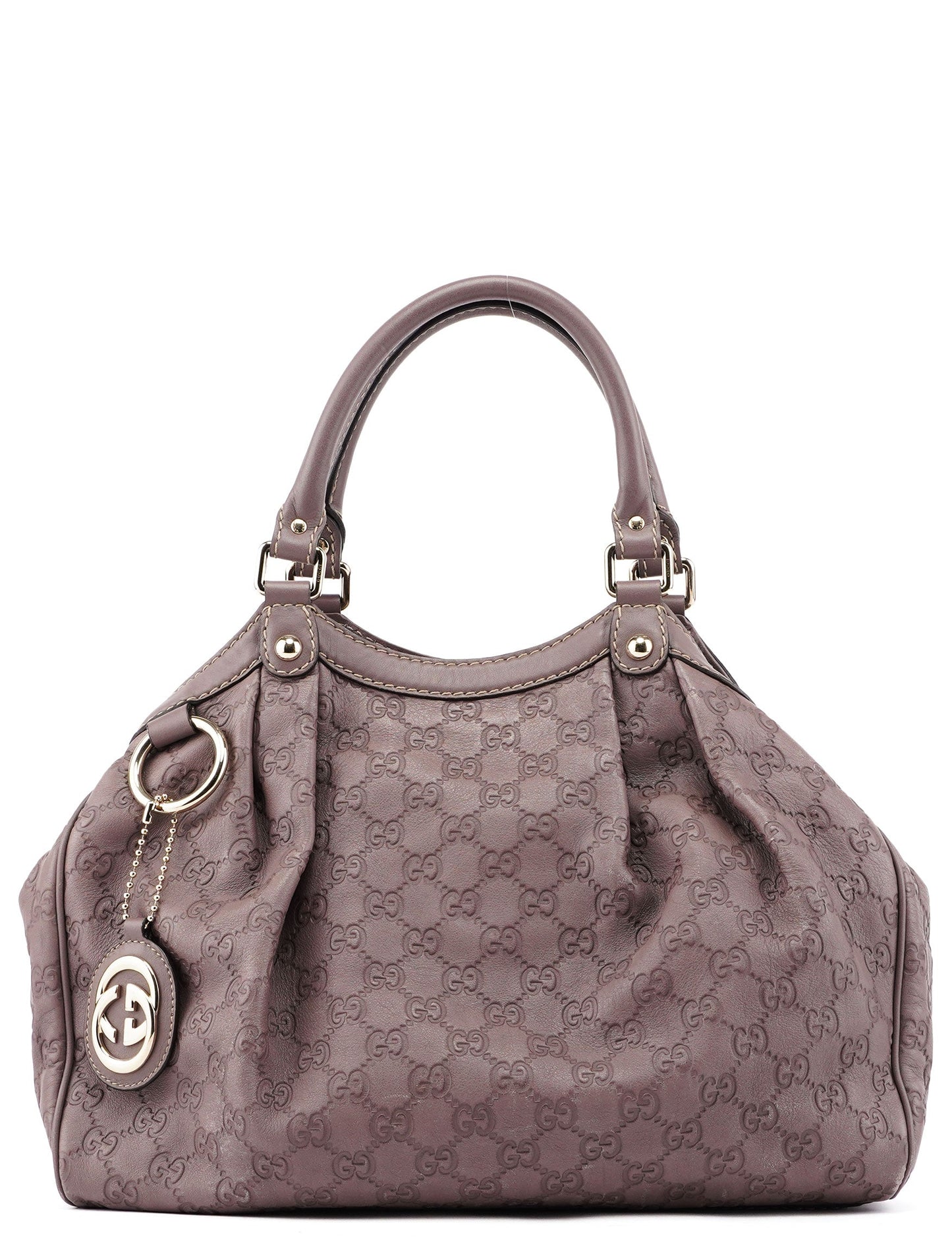211944 Purple Calfskin GG Shoulder Bag