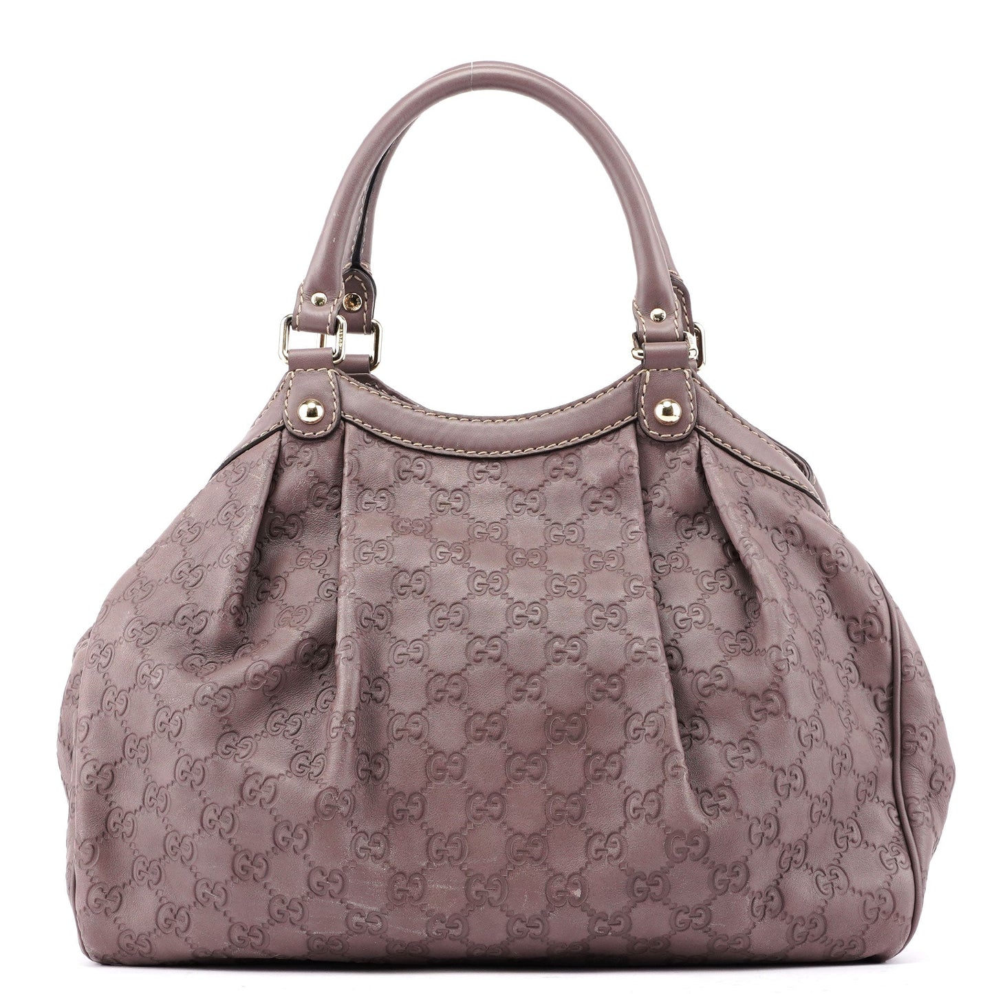 211944 Purple Calfskin GG Shoulder Bag