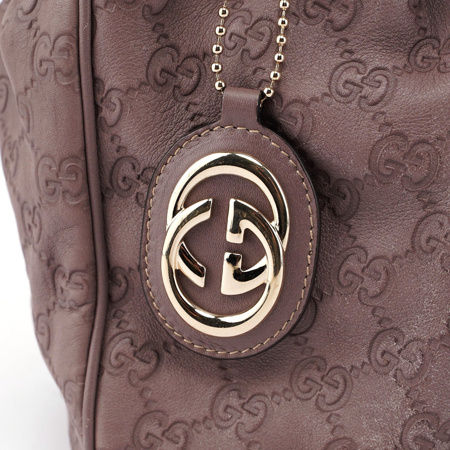 211944 Purple Calfskin GG Shoulder Bag