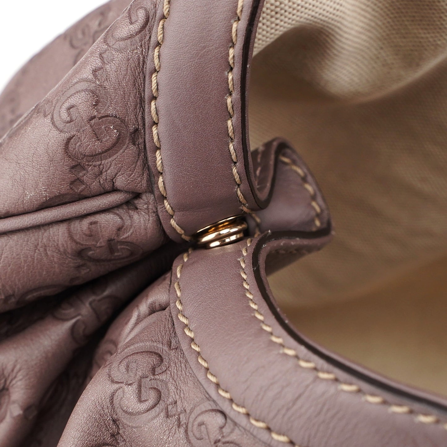 211944 Purple Calfskin GG Shoulder Bag