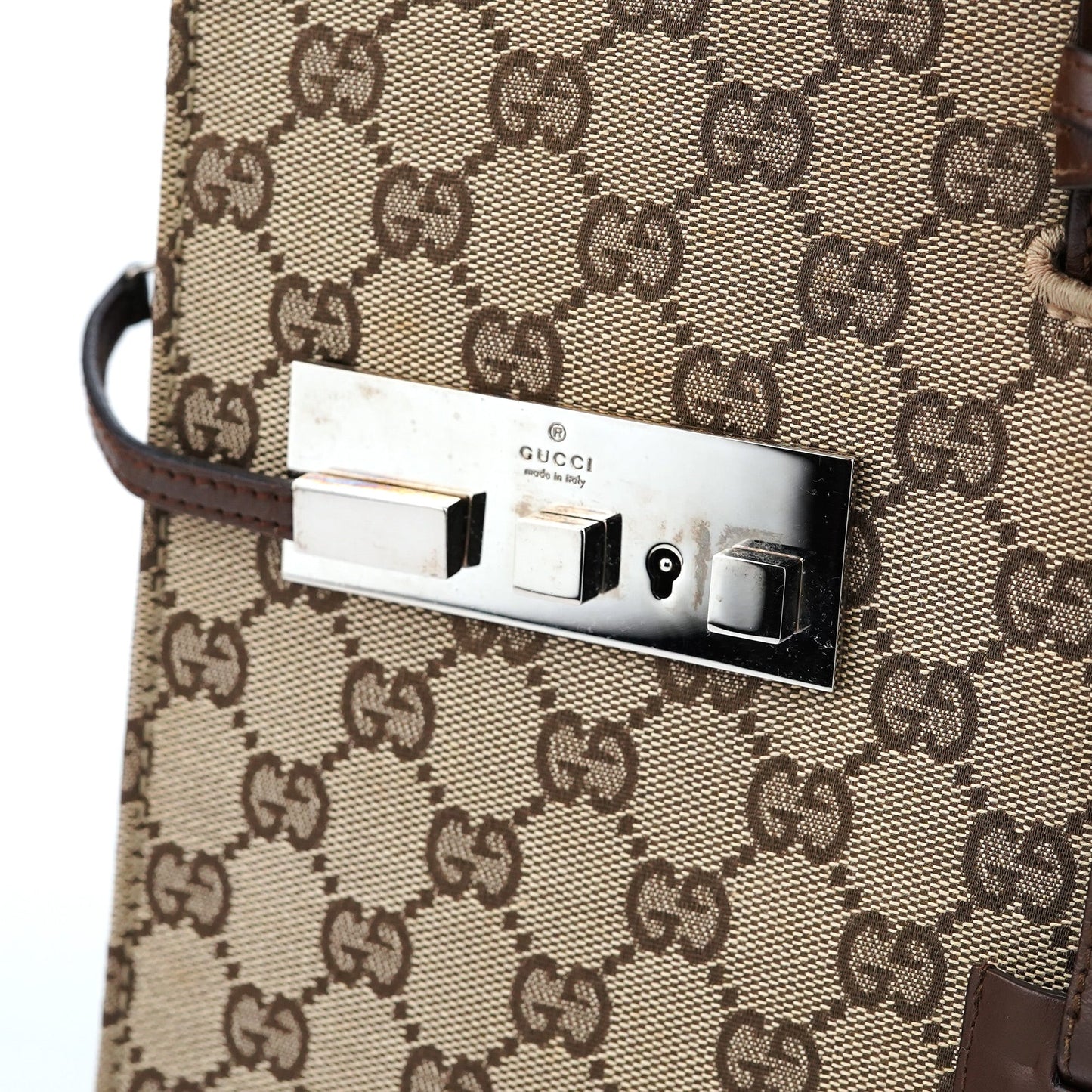 212792 Beige GG Lady Lock Tote Bag