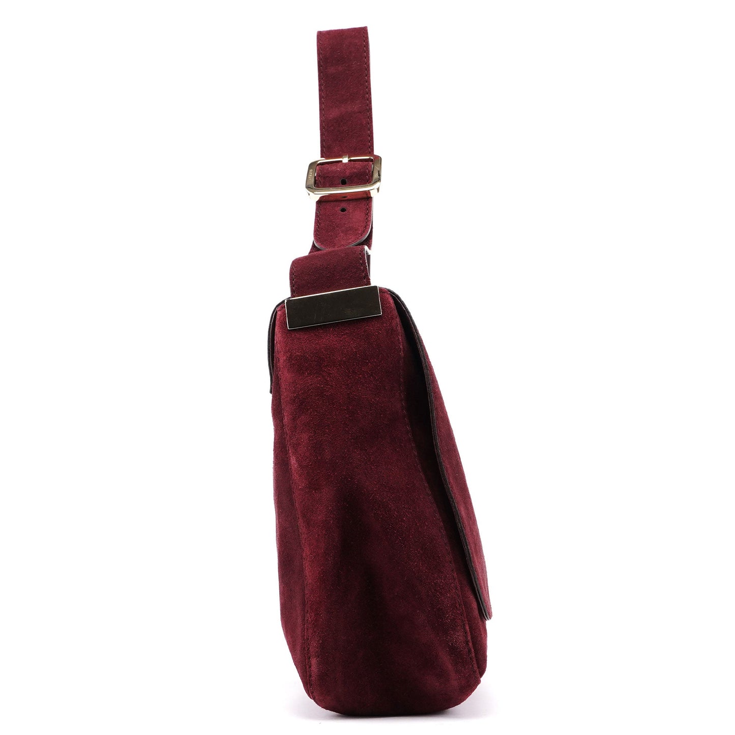 248045 Burgundy Suede GG Shoulder Bag