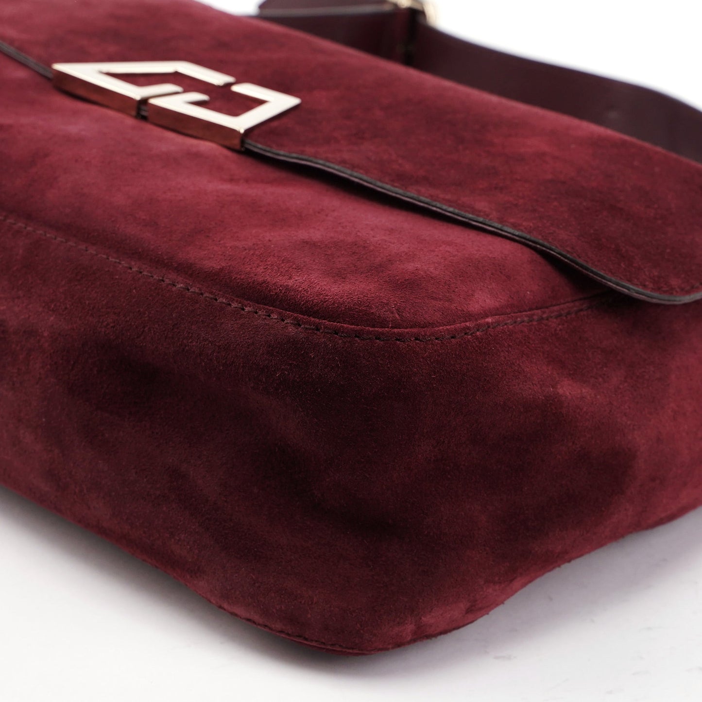 248045 Burgundy Suede GG Shoulder Bag