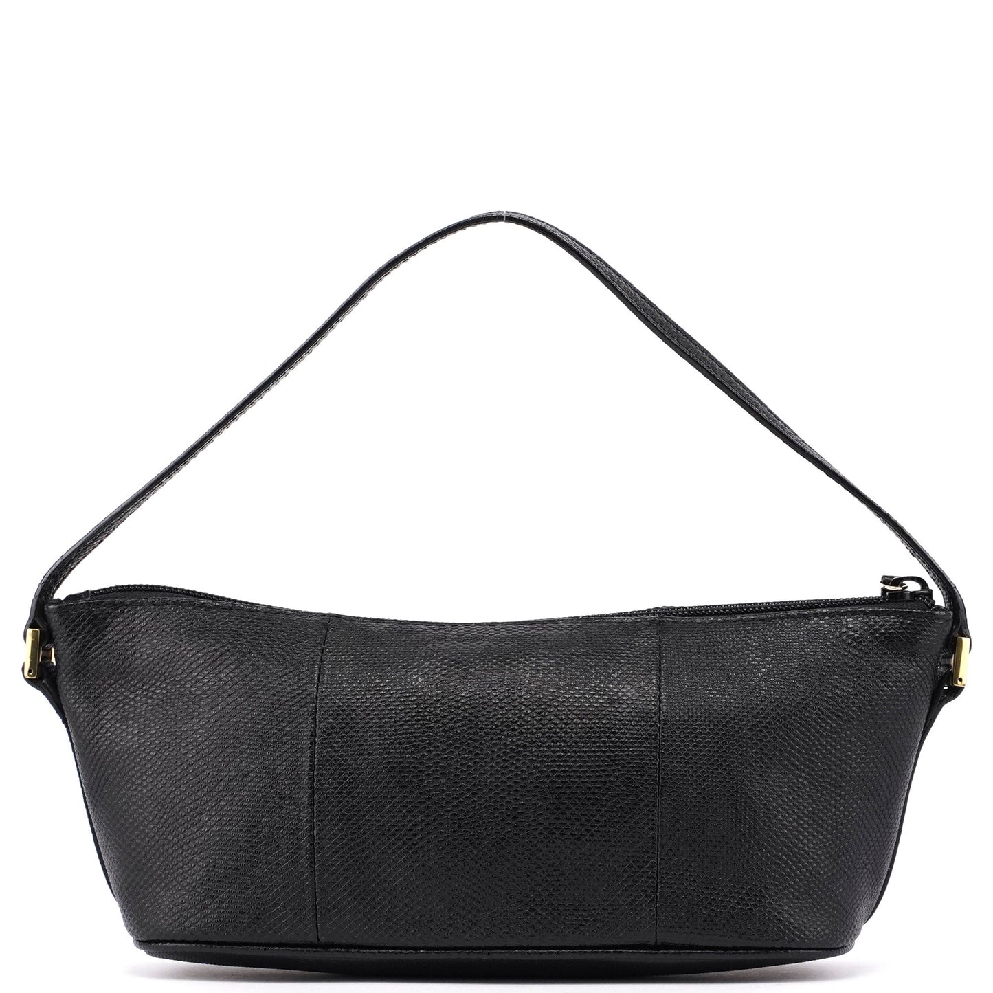 250001 Black Lizard Embossed Boat Pochette