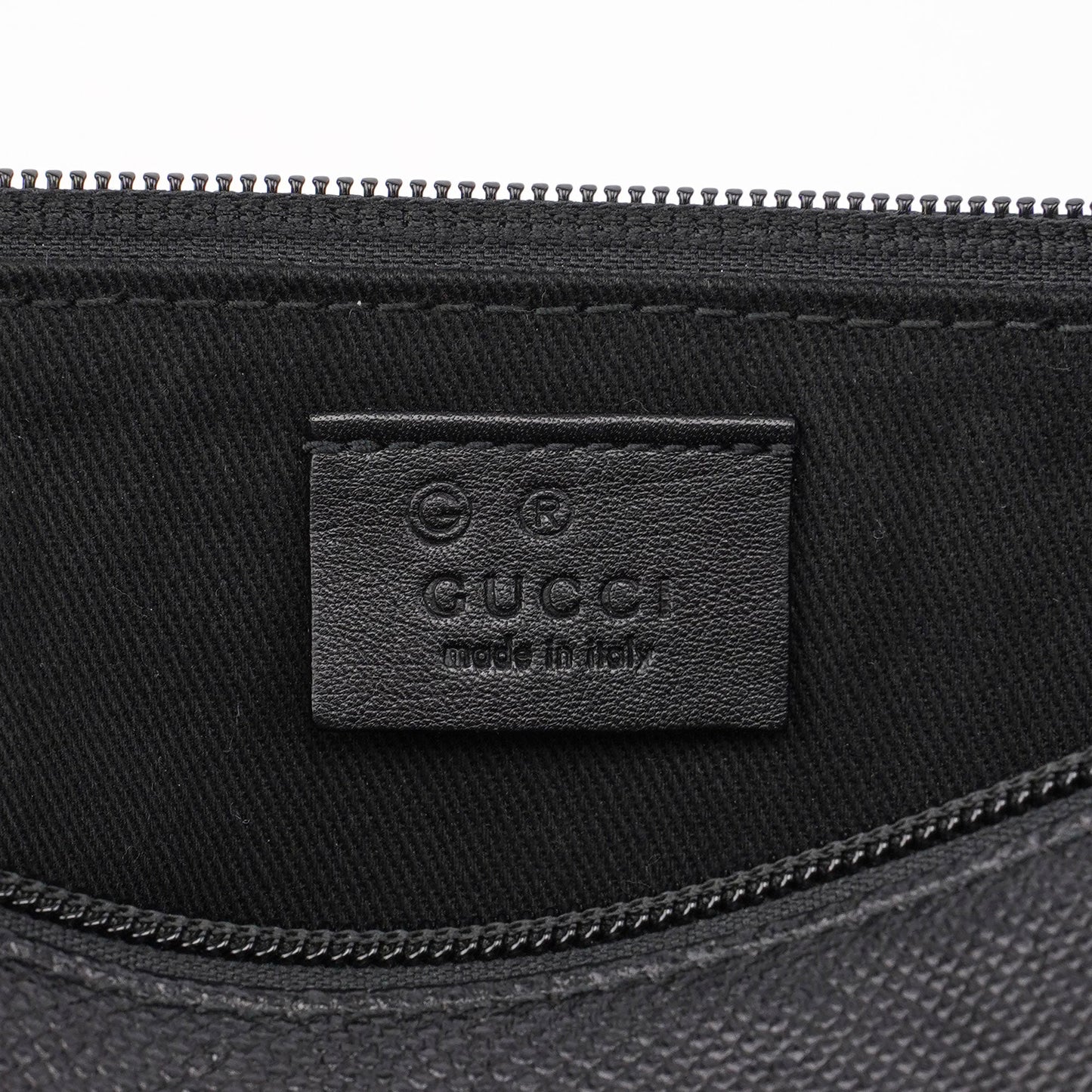 250001 Black Lizard Embossed Boat Pochette