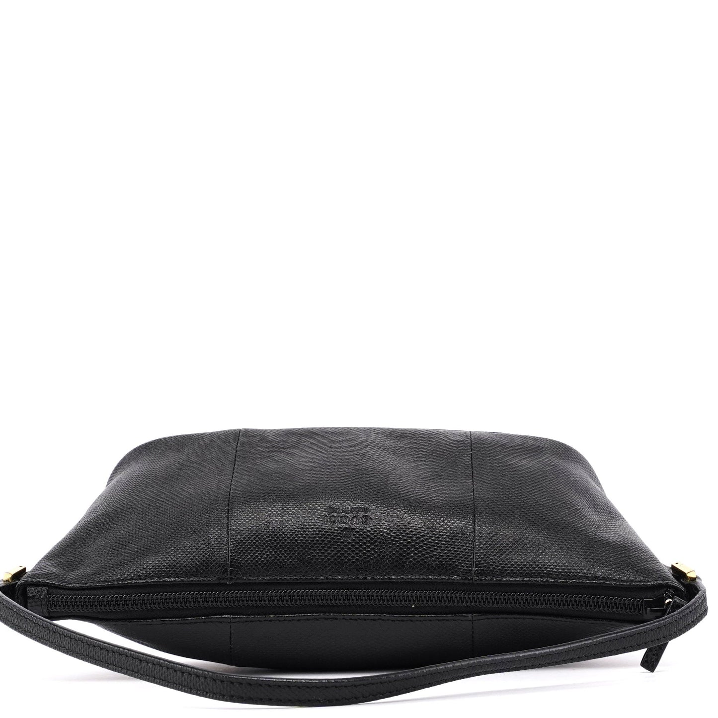 250001 Black Lizard Embossed Boat Pochette