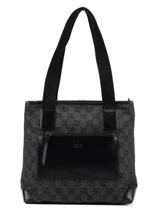 28893 Anthracite GG Denim Tote Bag