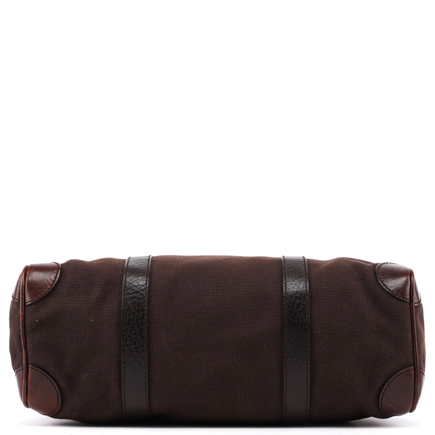 30458 Brown Canvas Boston Bag