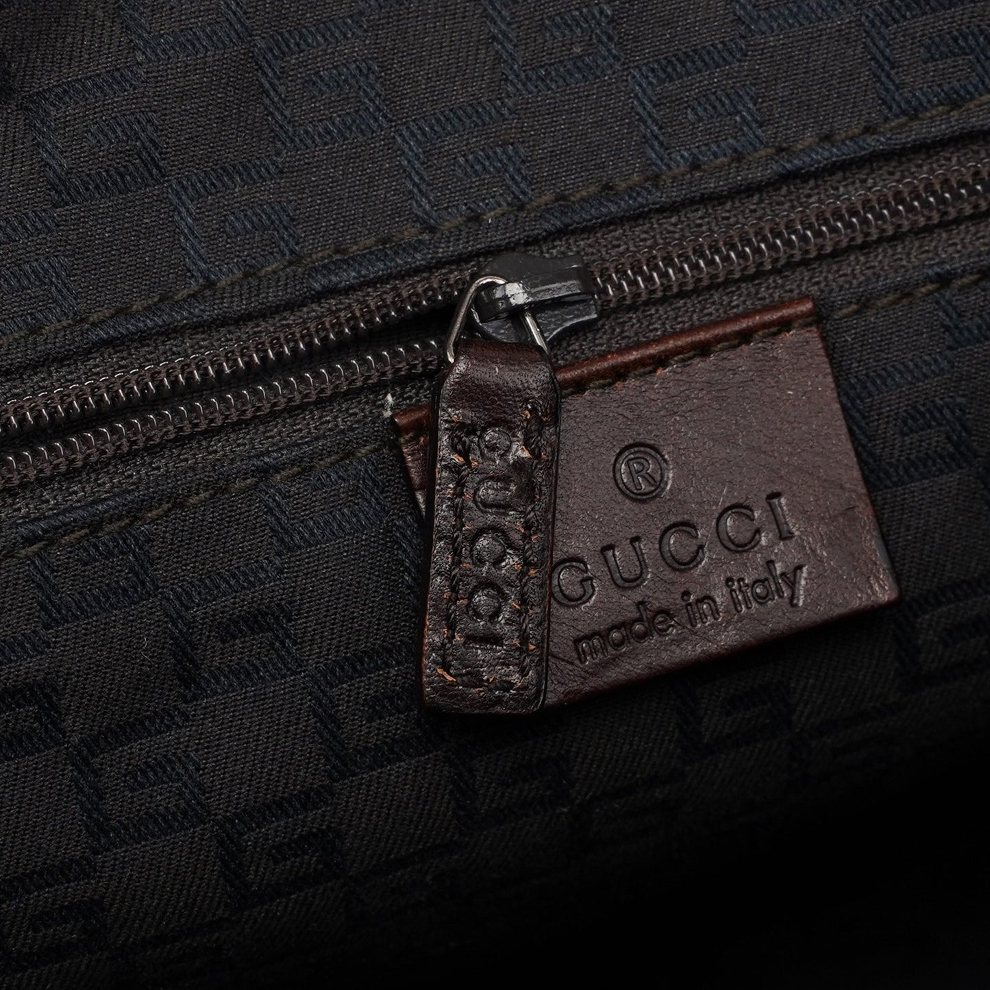 30458 Brown Canvas Boston Bag