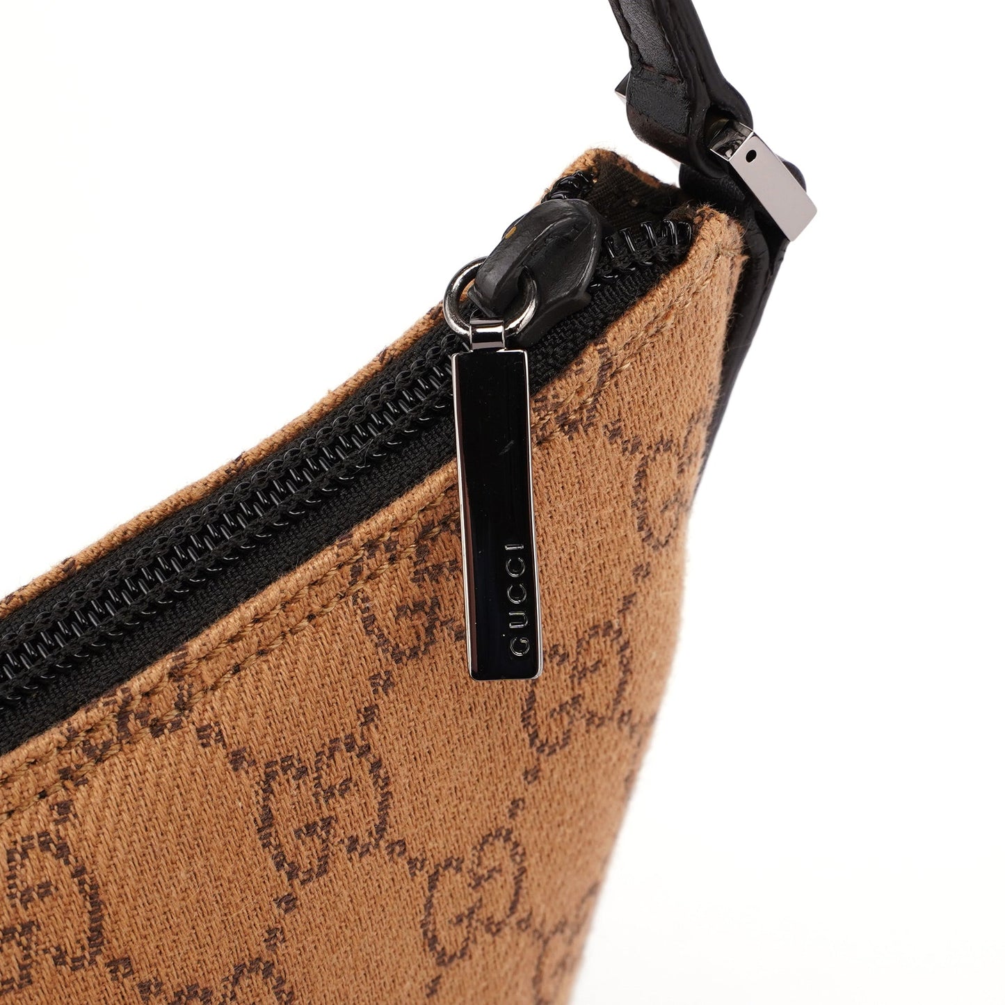 32160 Beige Wool GG Shoulder Bag