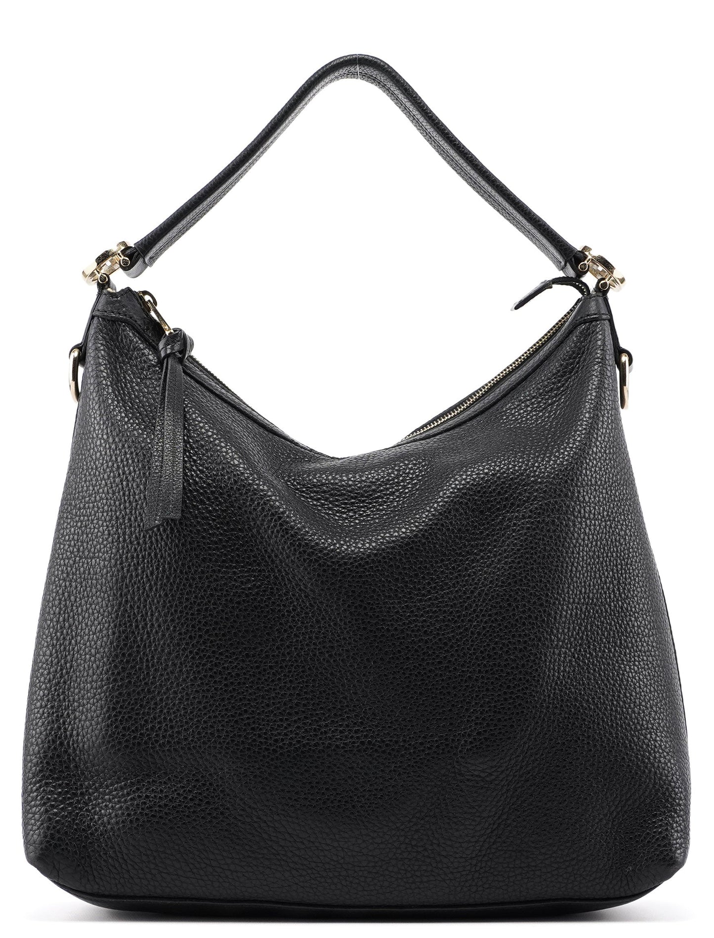 326514 Black Calfskin Hobo Shoulder Bag
