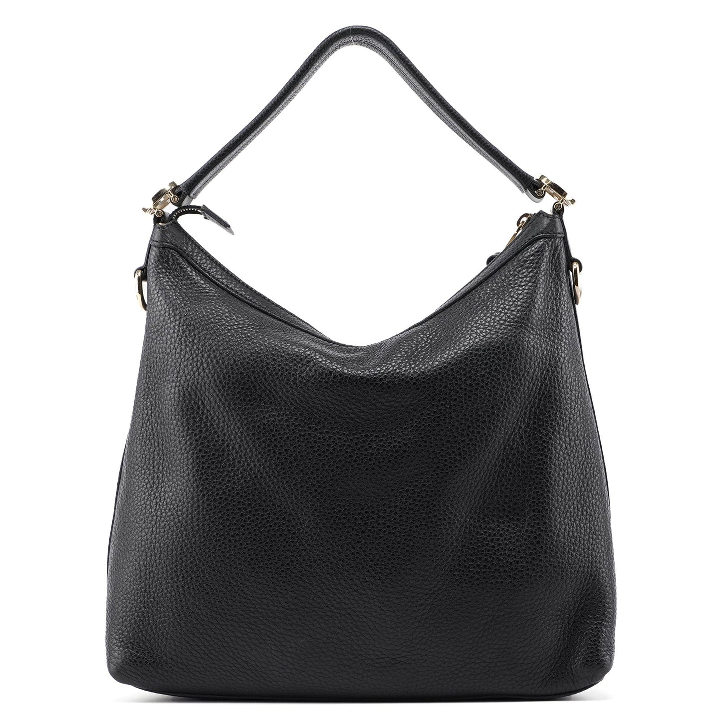 326514 Black Calfskin Hobo Shoulder Bag
