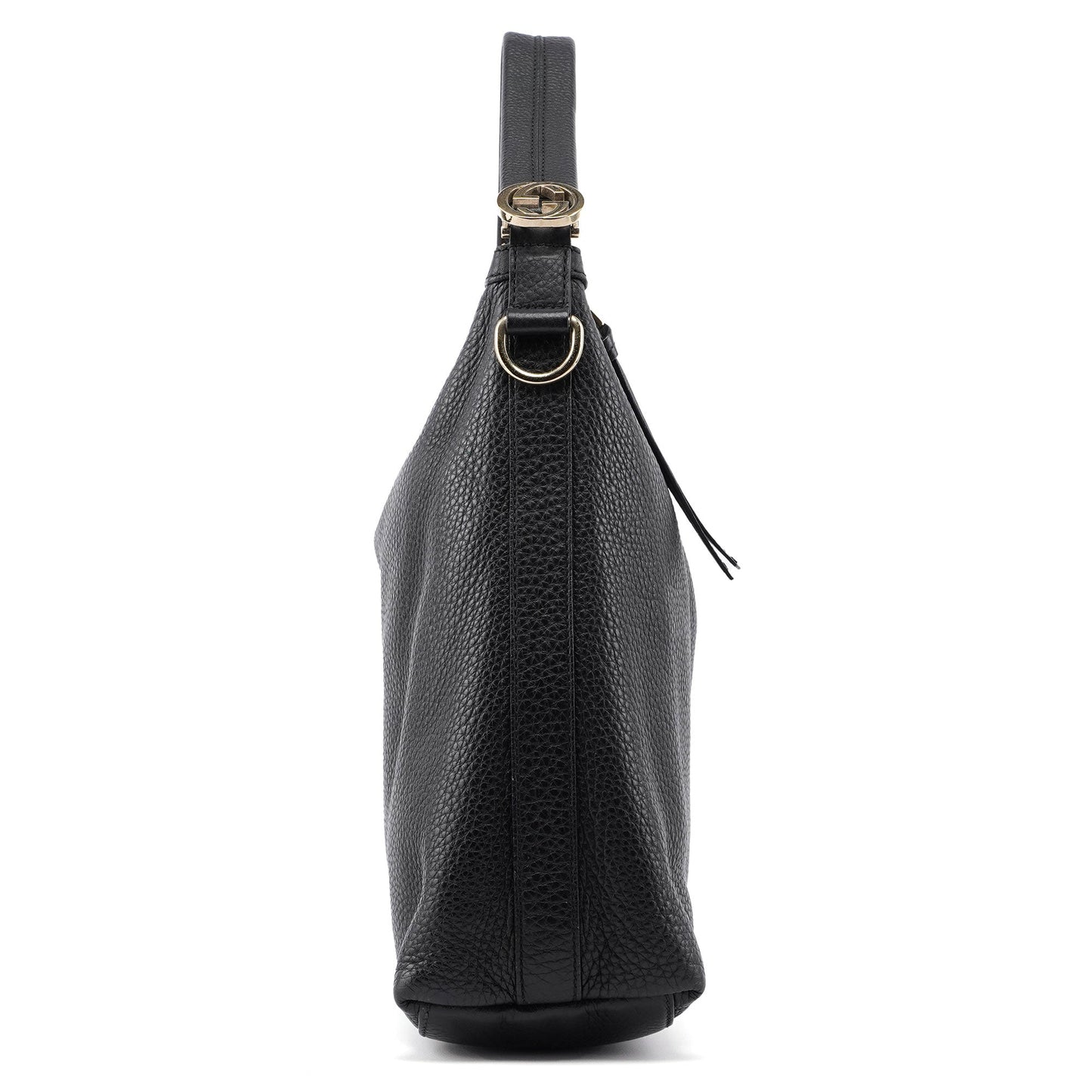 326514 Black Calfskin Hobo Shoulder Bag