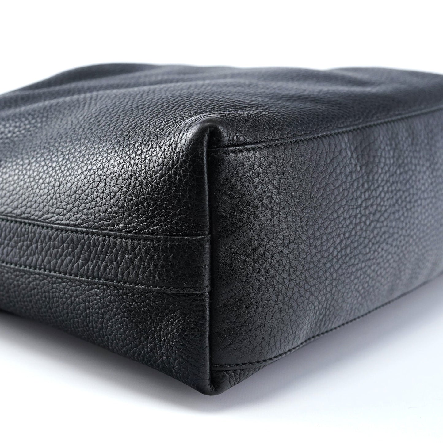 326514 Black Calfskin Hobo Shoulder Bag