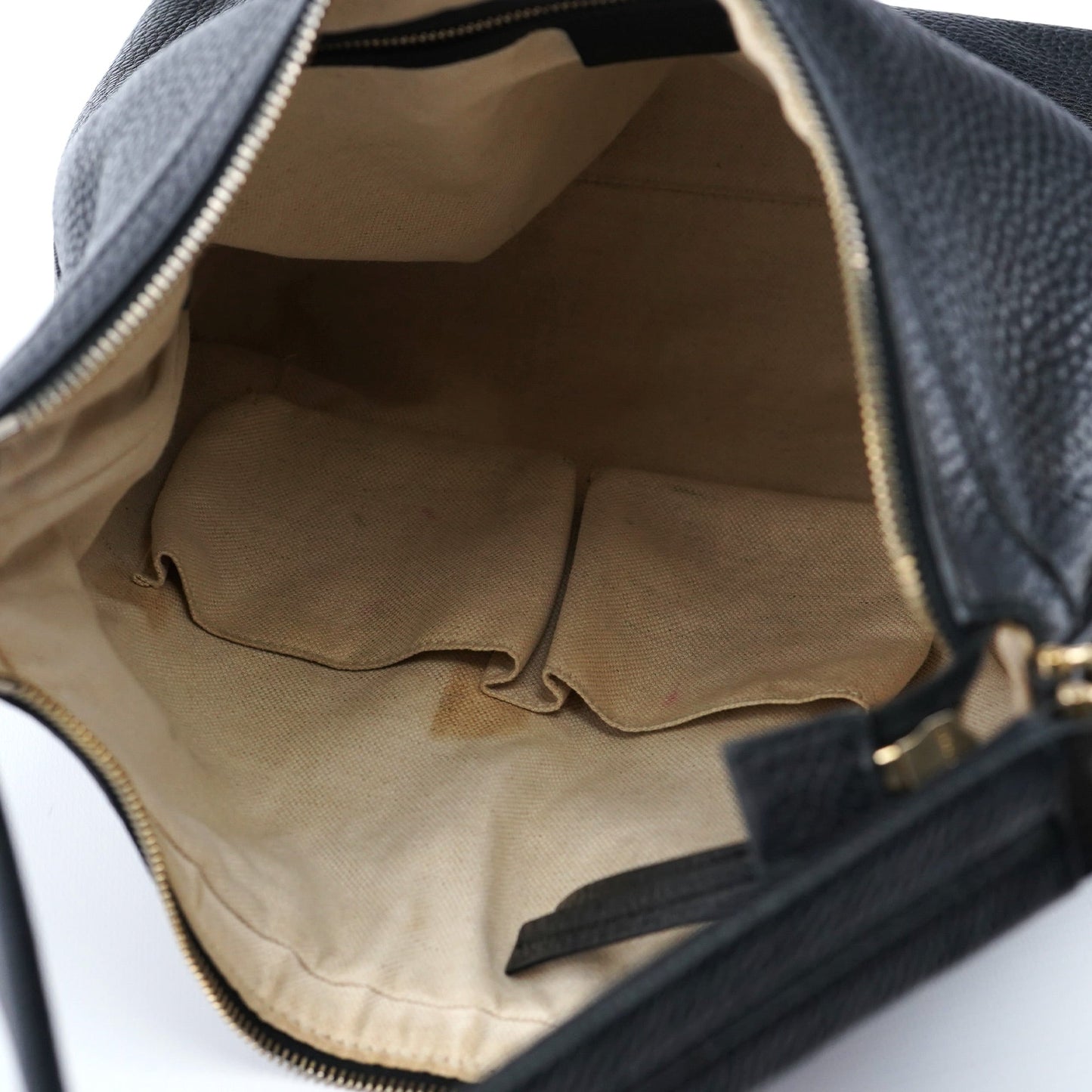 326514 Black Calfskin Hobo Shoulder Bag