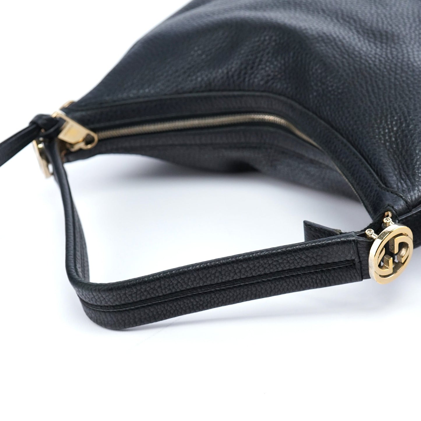 326514 Black Calfskin Hobo Shoulder Bag