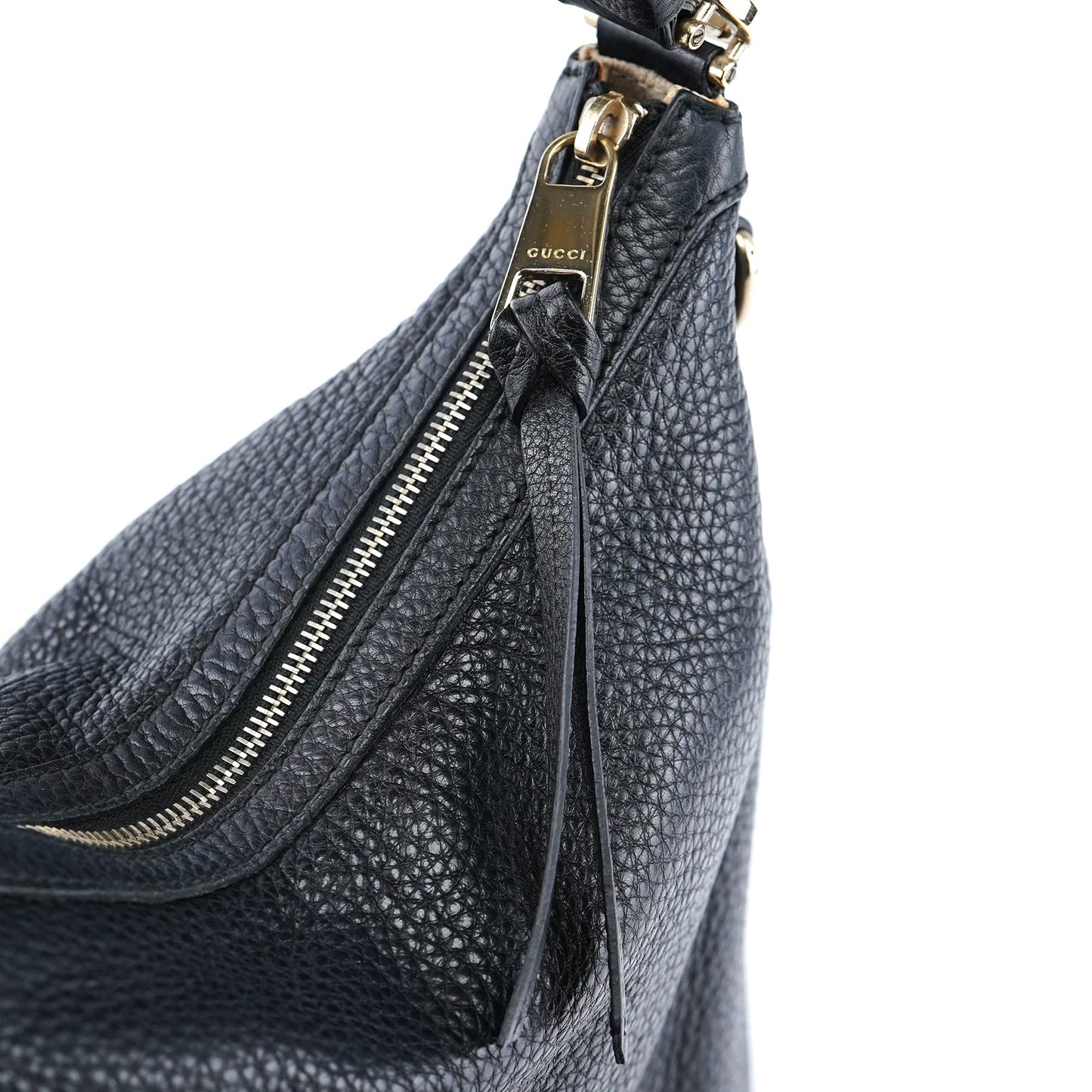 326514 Black Calfskin Hobo Shoulder Bag