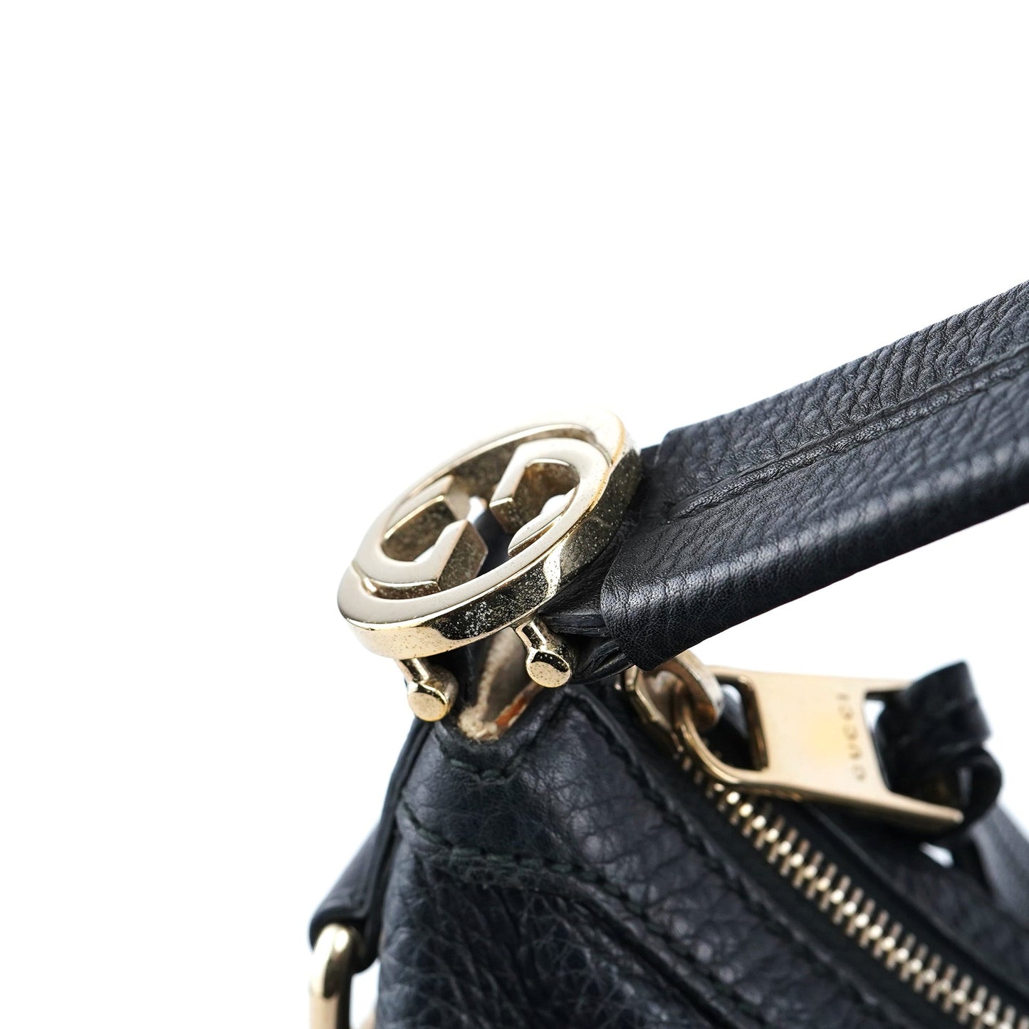 326514 Black Calfskin Hobo Shoulder Bag