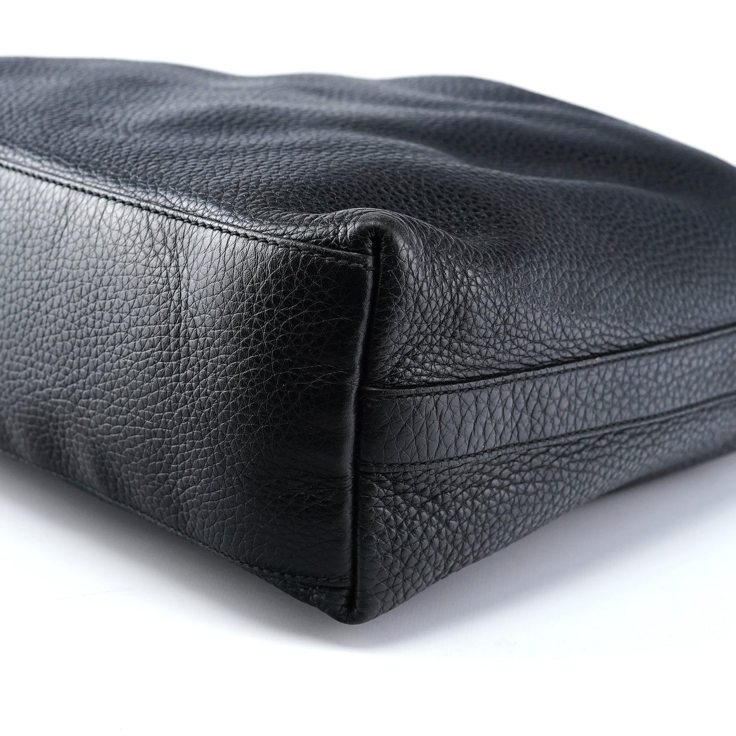 326514 Black Calfskin Hobo Shoulder Bag