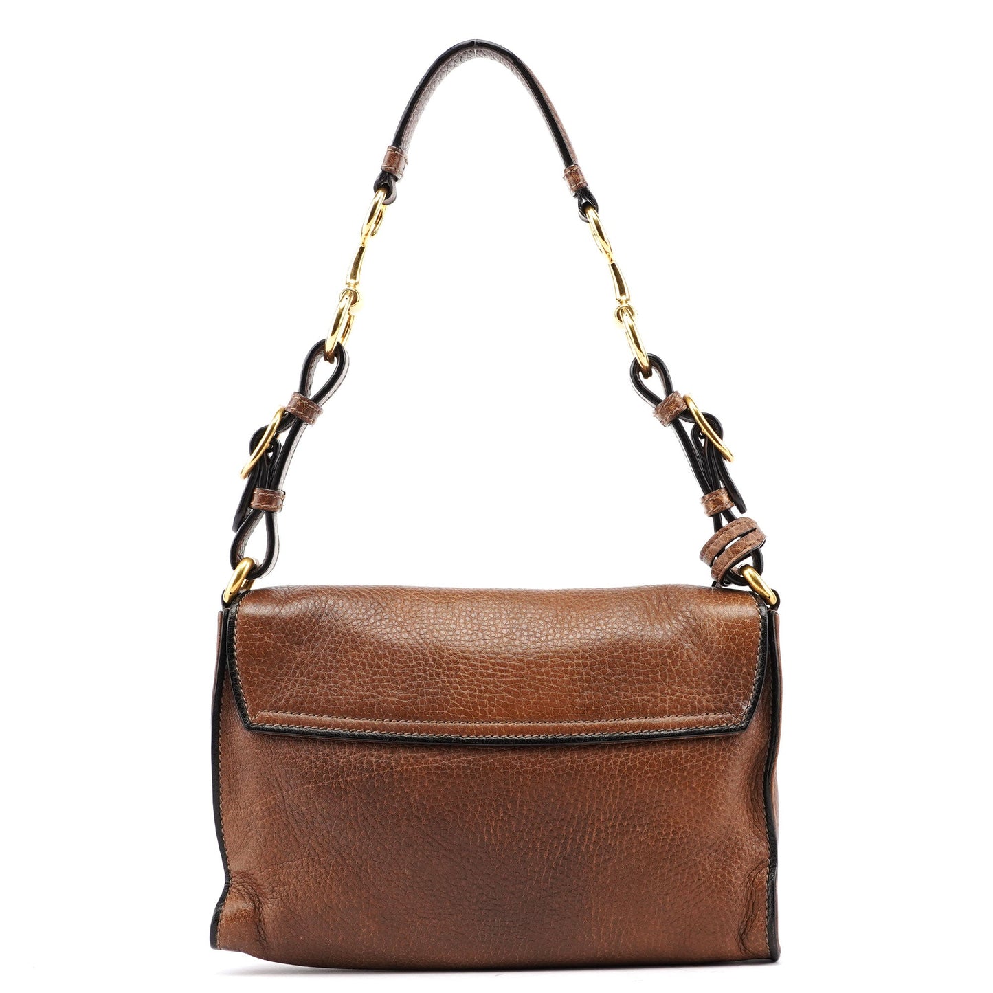 338998 Brown Calfskin Hobo Shoulder Bag
