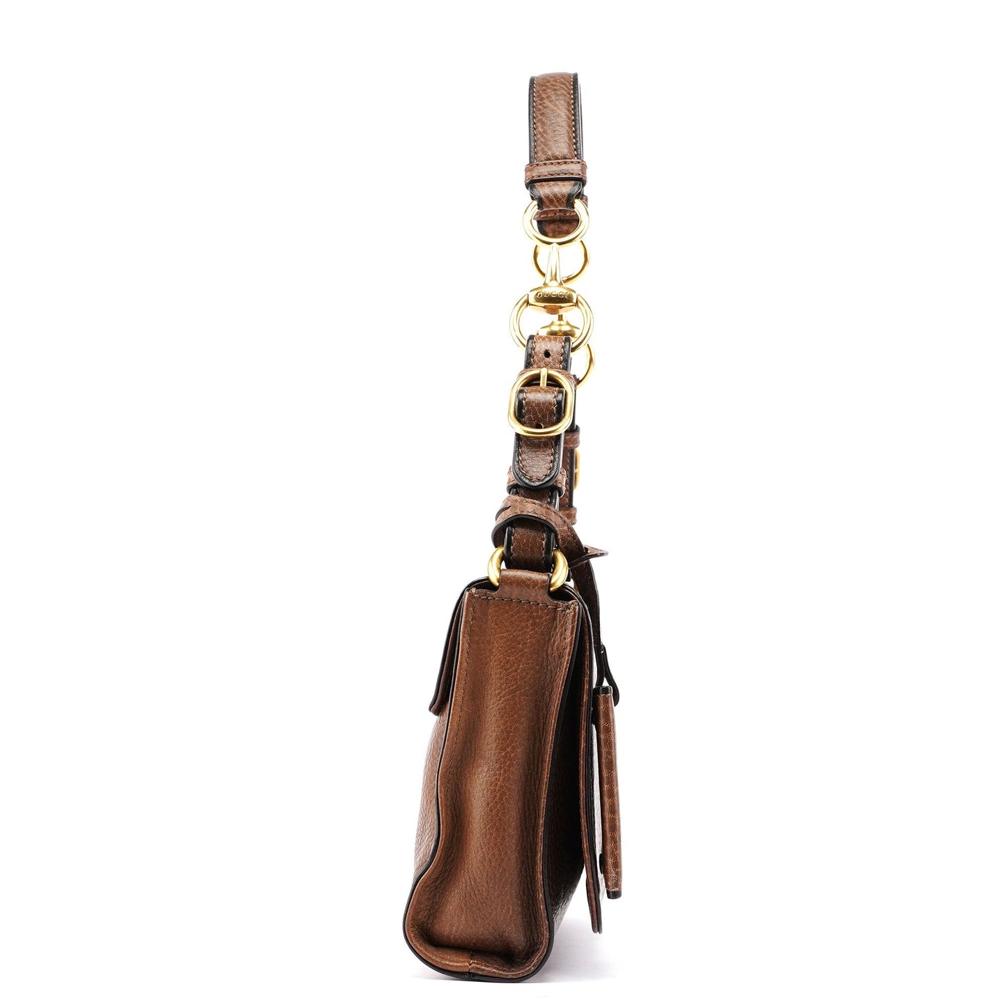338998 Brown Calfskin Hobo Shoulder Bag