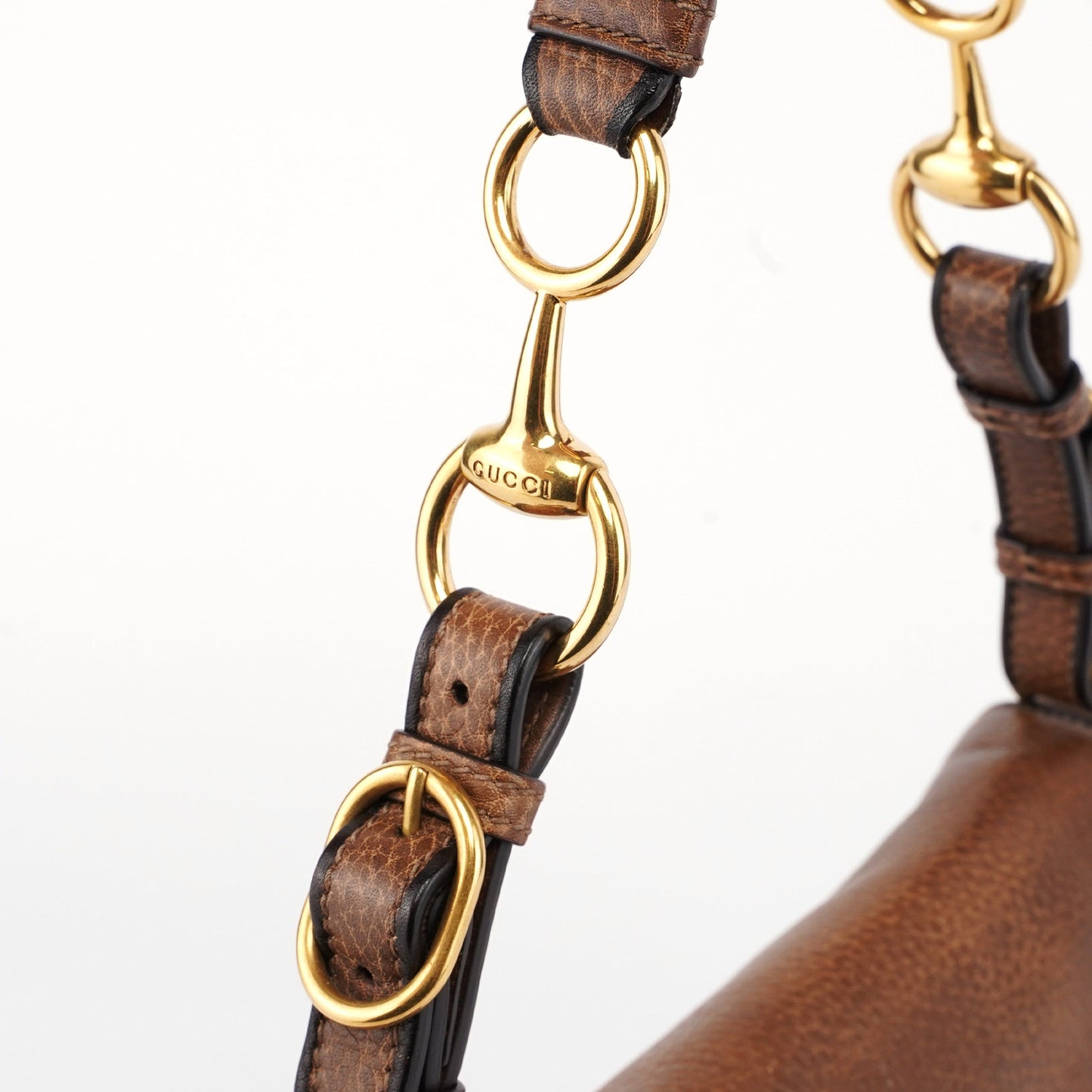 338998 Brown Calfskin Hobo Shoulder Bag