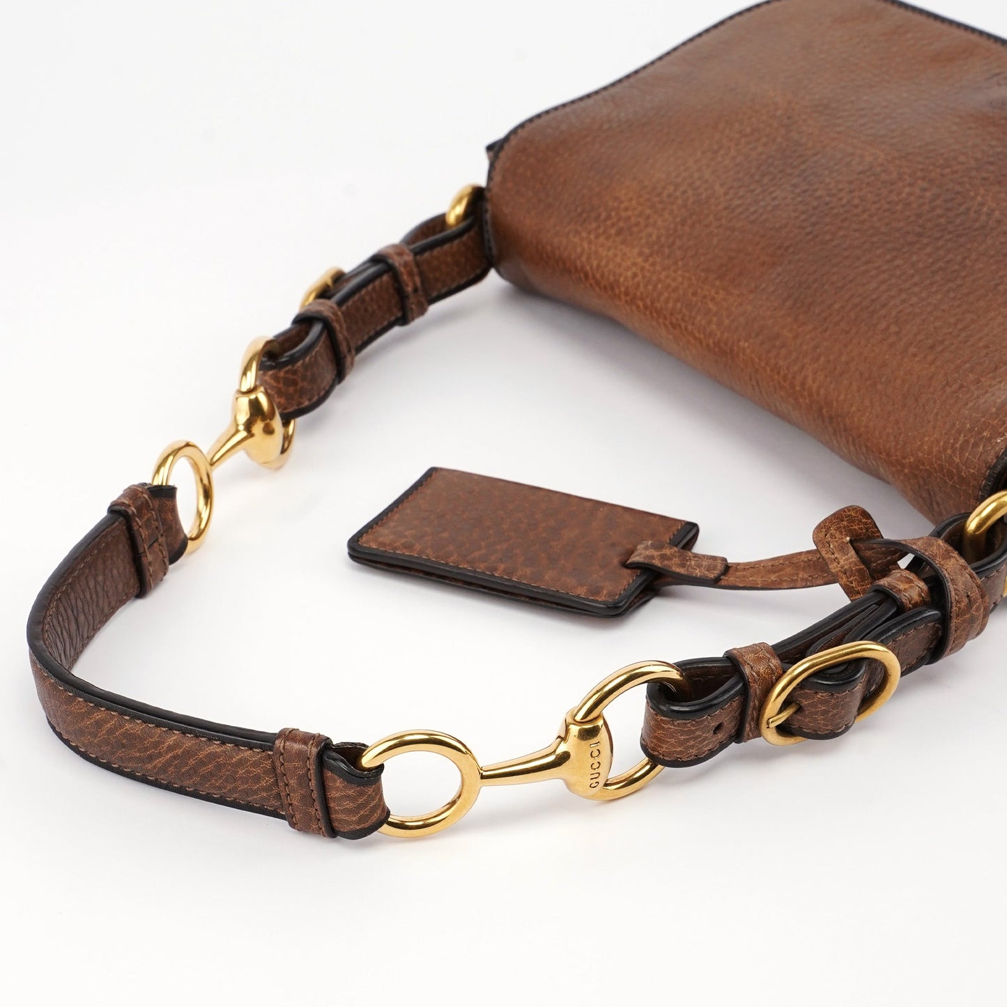 338998 Brown Calfskin Hobo Shoulder Bag