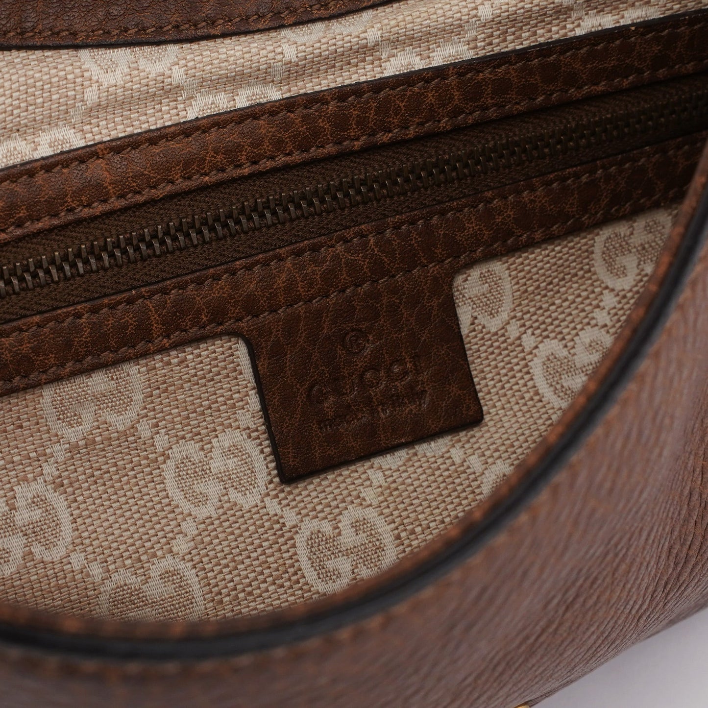 338998 Brown Calfskin Hobo Shoulder Bag