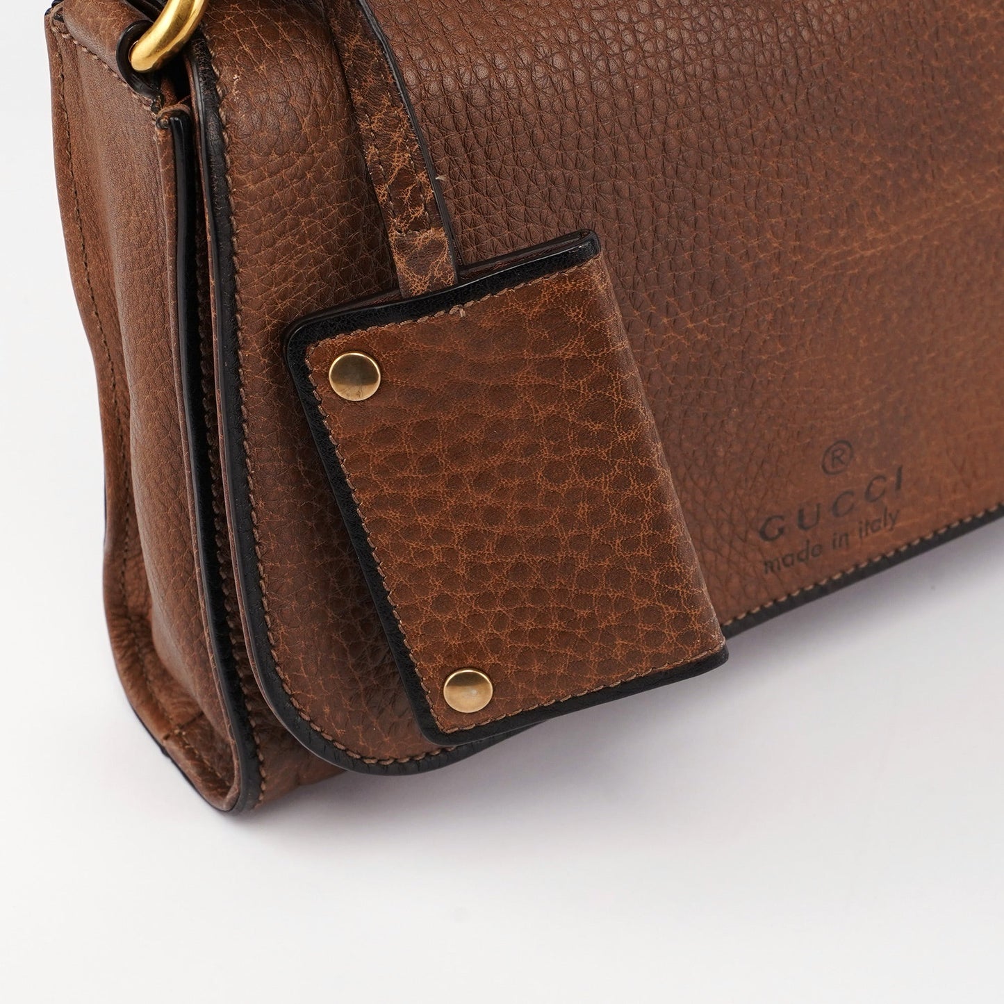 338998 Brown Calfskin Hobo Shoulder Bag