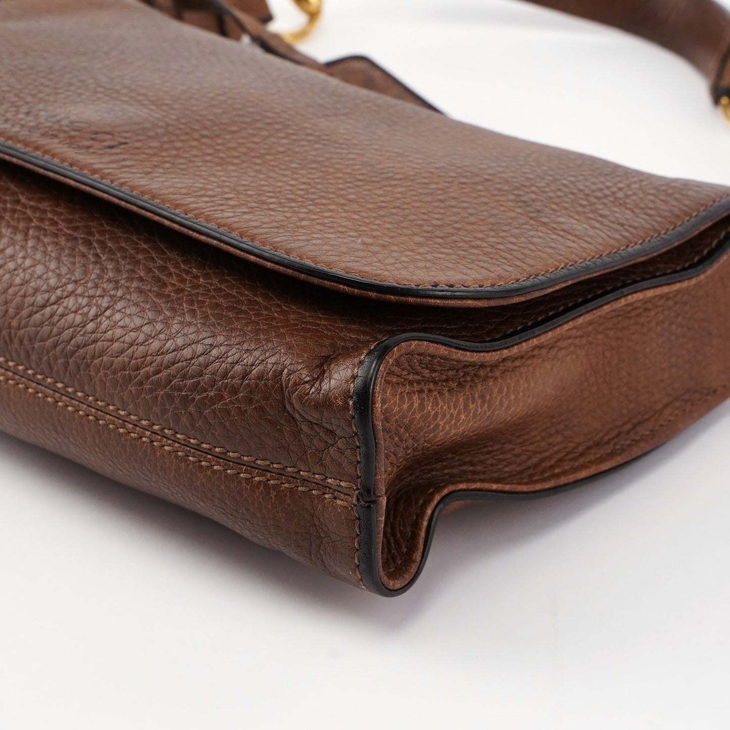 338998 Brown Calfskin Hobo Shoulder Bag