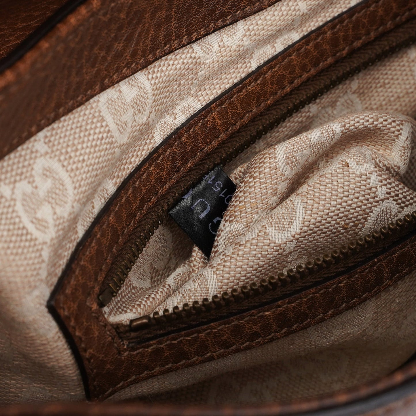 338998 Brown Calfskin Hobo Shoulder Bag