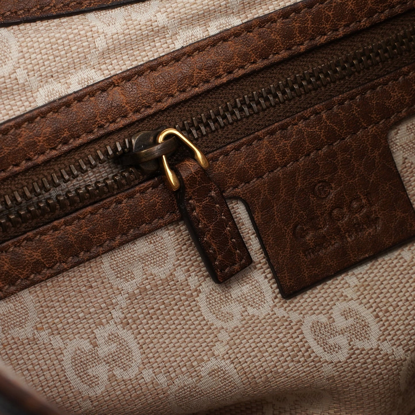 338998 Brown Calfskin Hobo Shoulder Bag