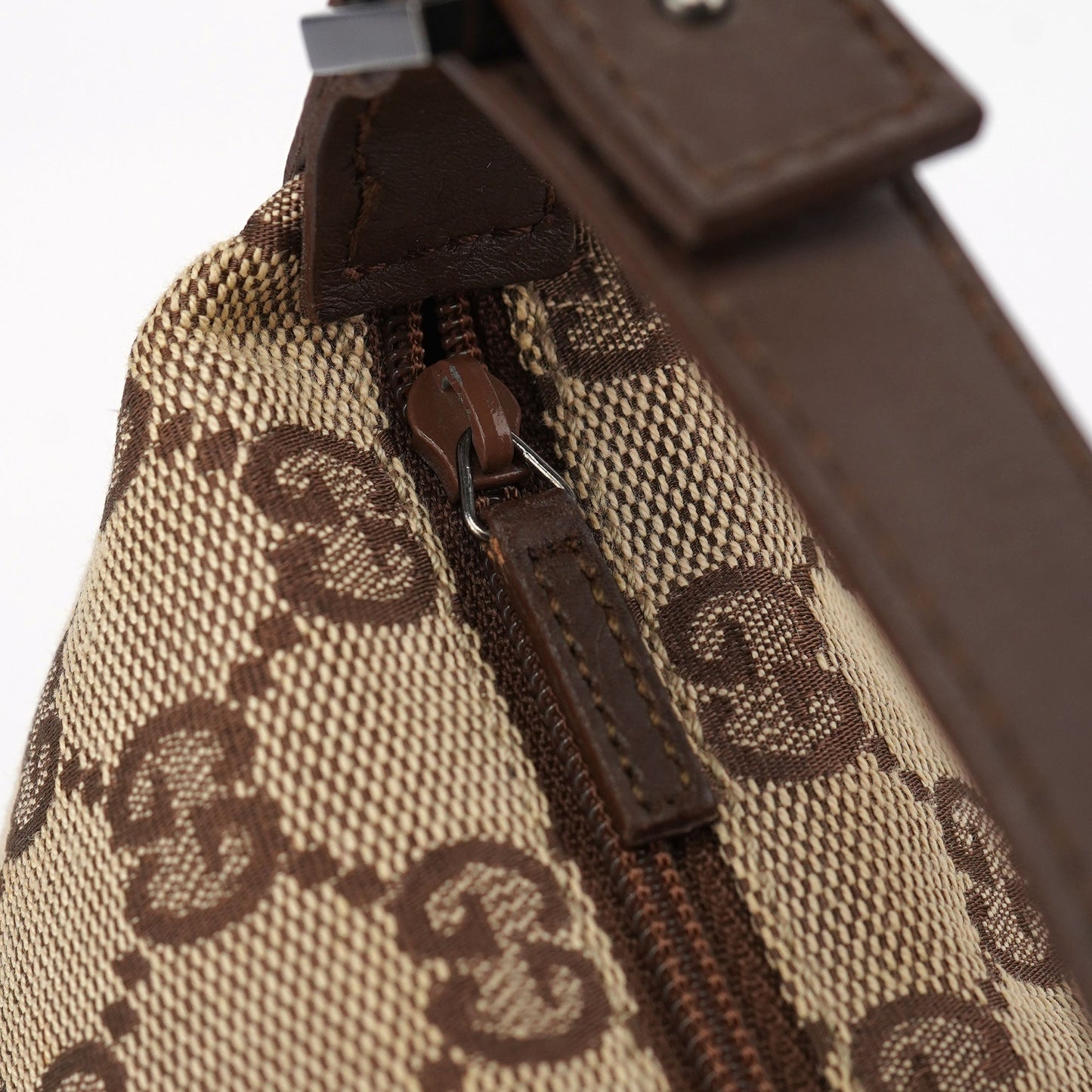 34080 Beige Brown GG Handbag