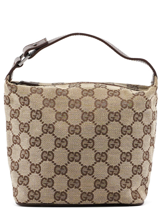 34080 Beige Brown GG Handbag