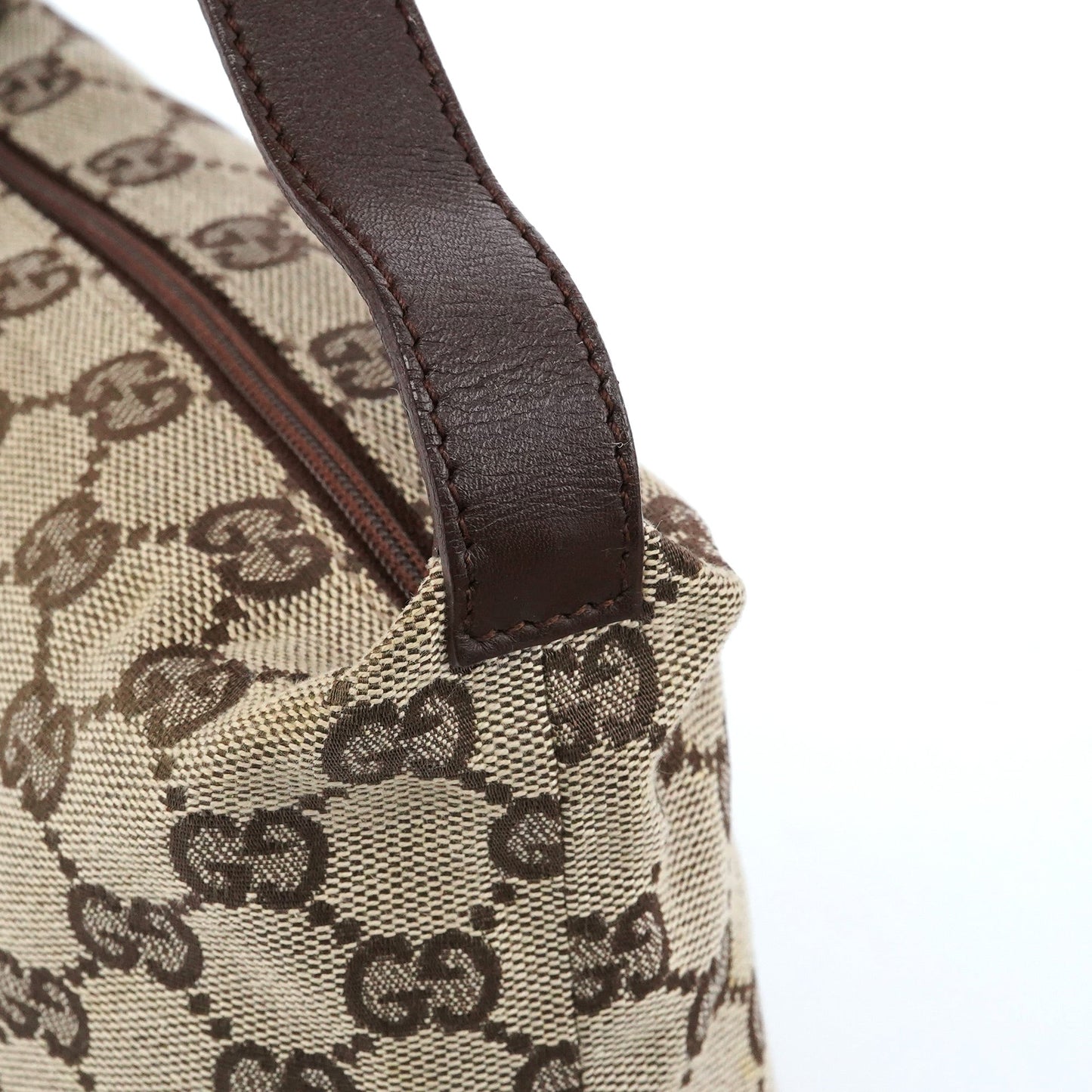 34080 Beige Brown GG Handbag