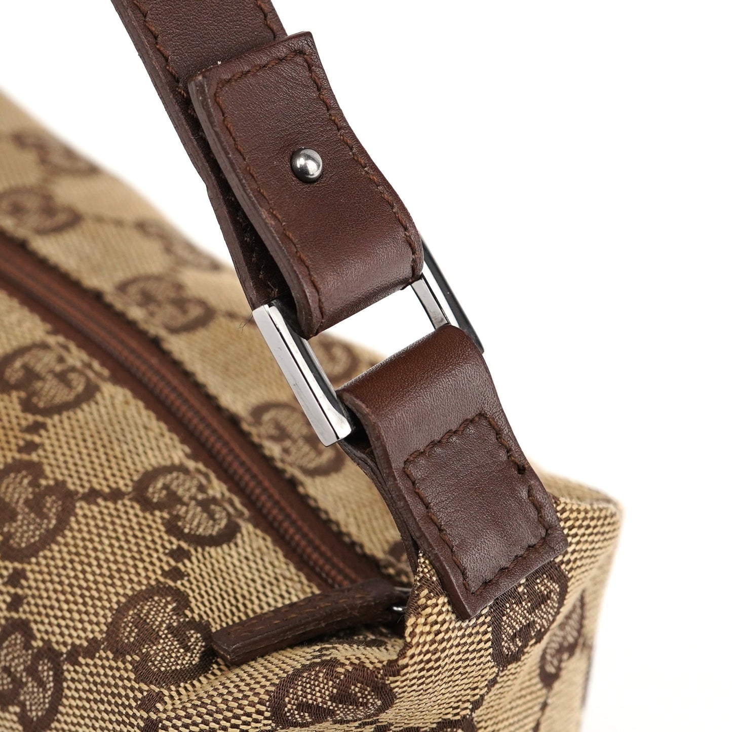 34080 Beige Brown GG Handbag