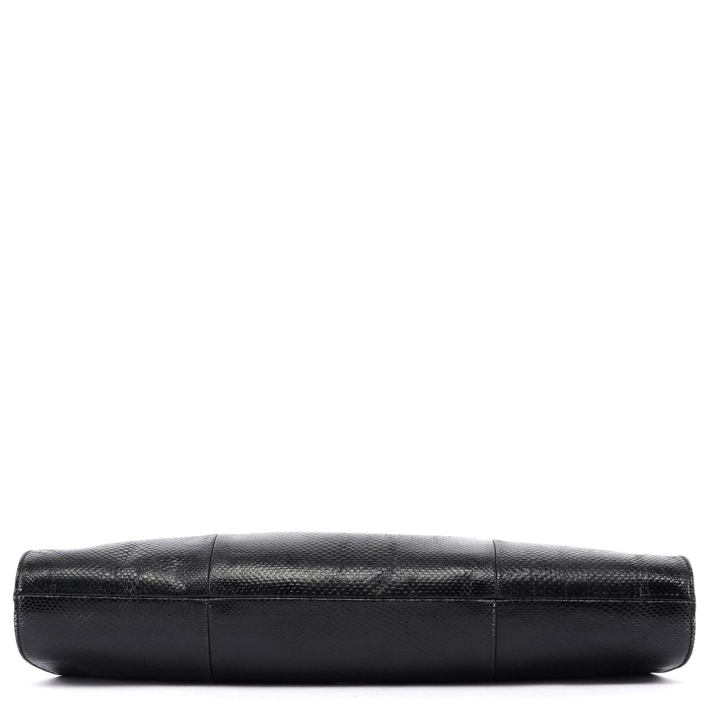 5312. Gucci Black Lizard Embossed Shoulder Bag