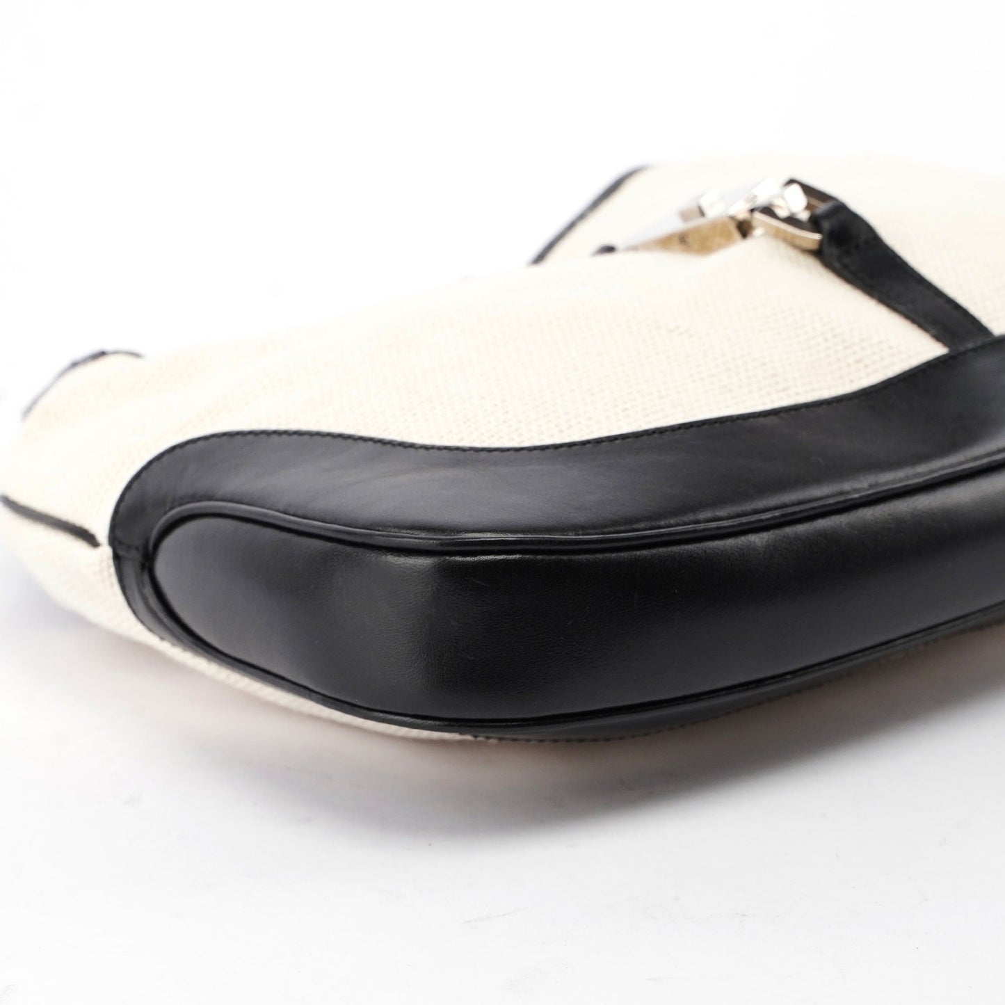 gucci Beige Canvas Chain Jackie Shoulder Bag