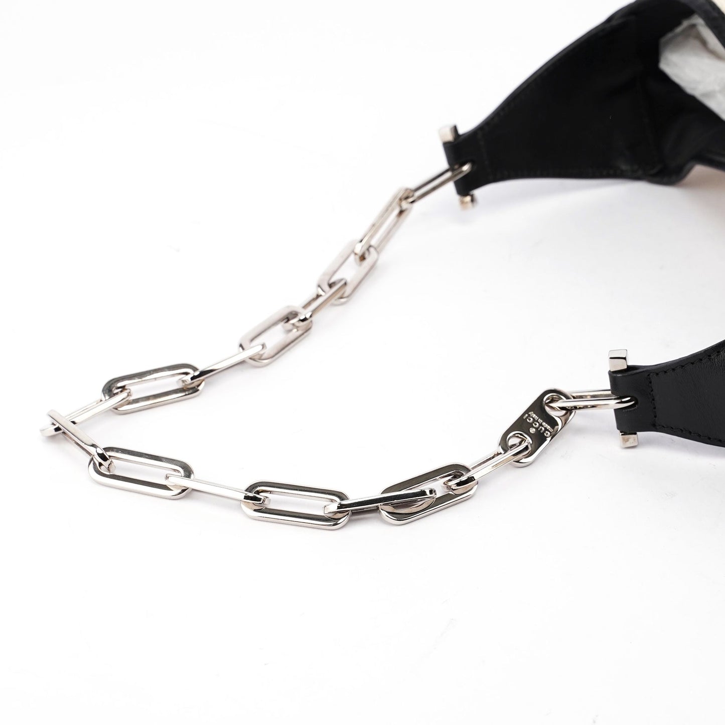 gucci Beige Canvas Chain Jackie Shoulder Bag