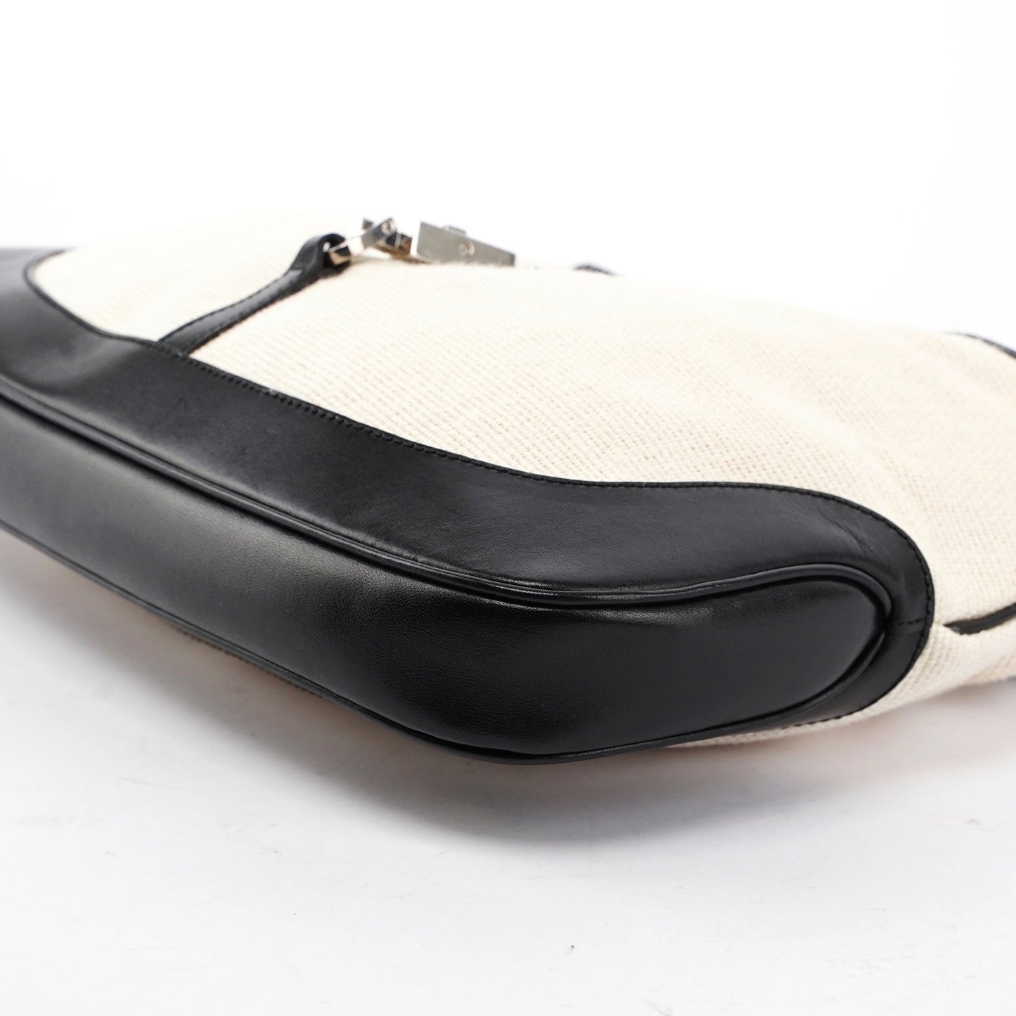 gucci Beige Canvas Chain Jackie Shoulder Bag