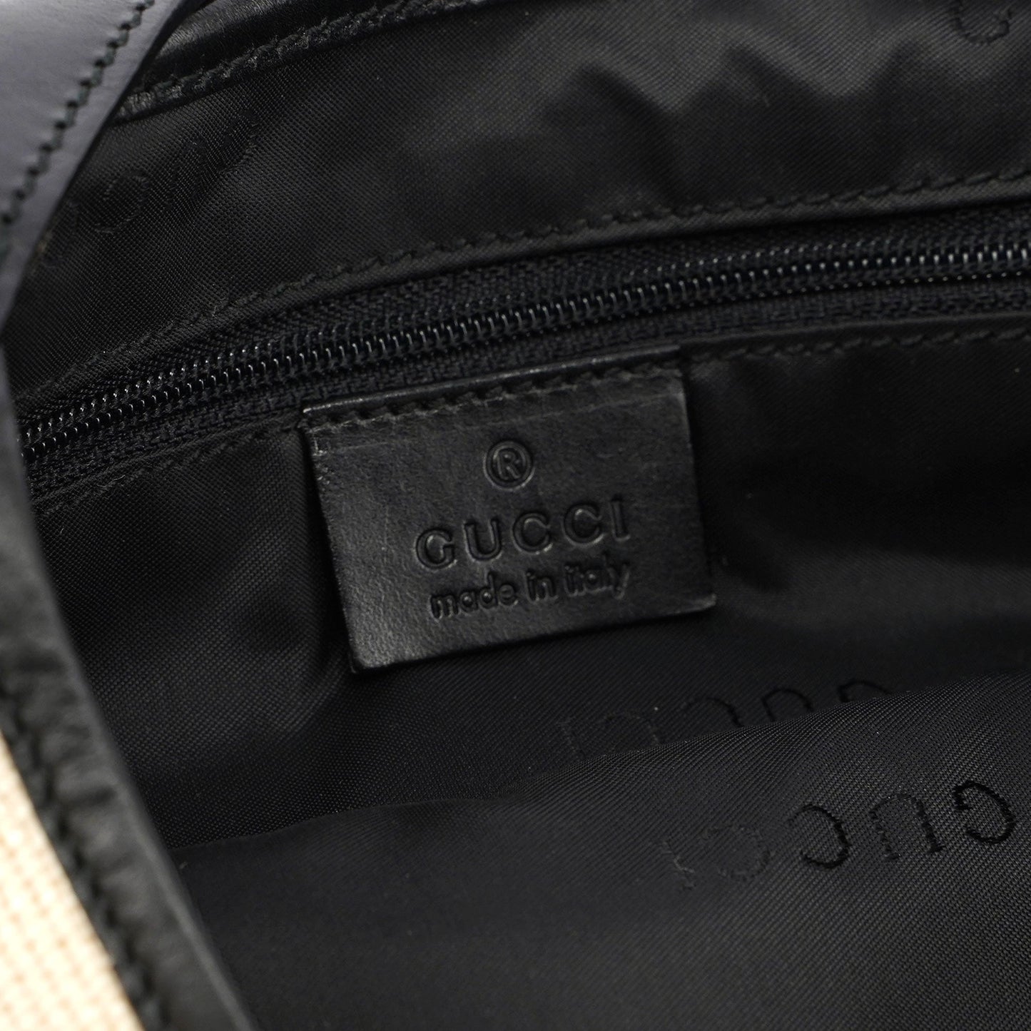 gucci Beige Canvas Chain Jackie Shoulder Bag