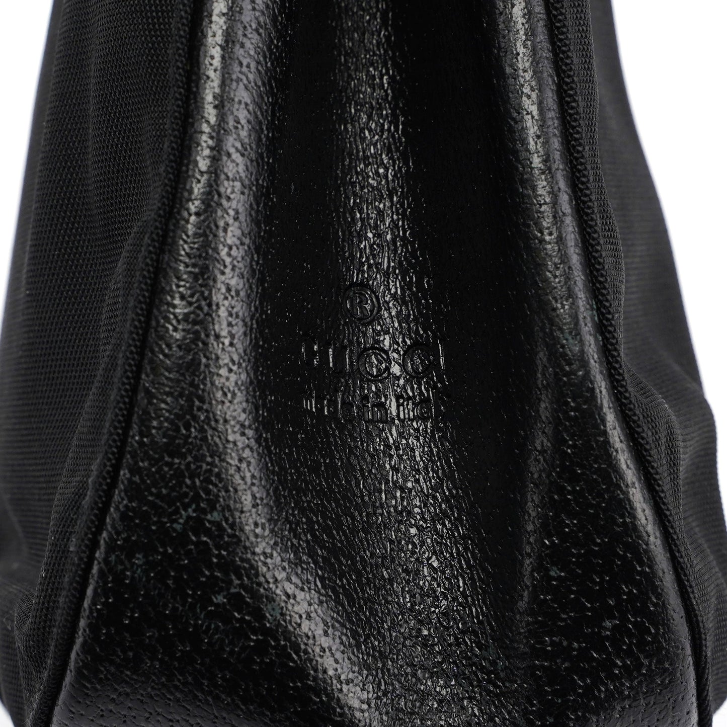 Gucci Black Canvas Bamboo Shoulder Bag