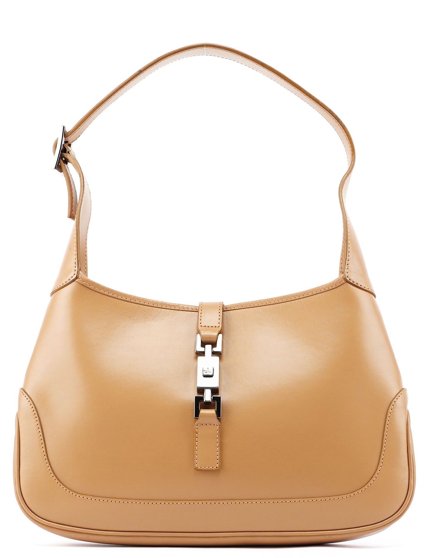 73488 Beige Calfskin Jackie Shoulder Bag